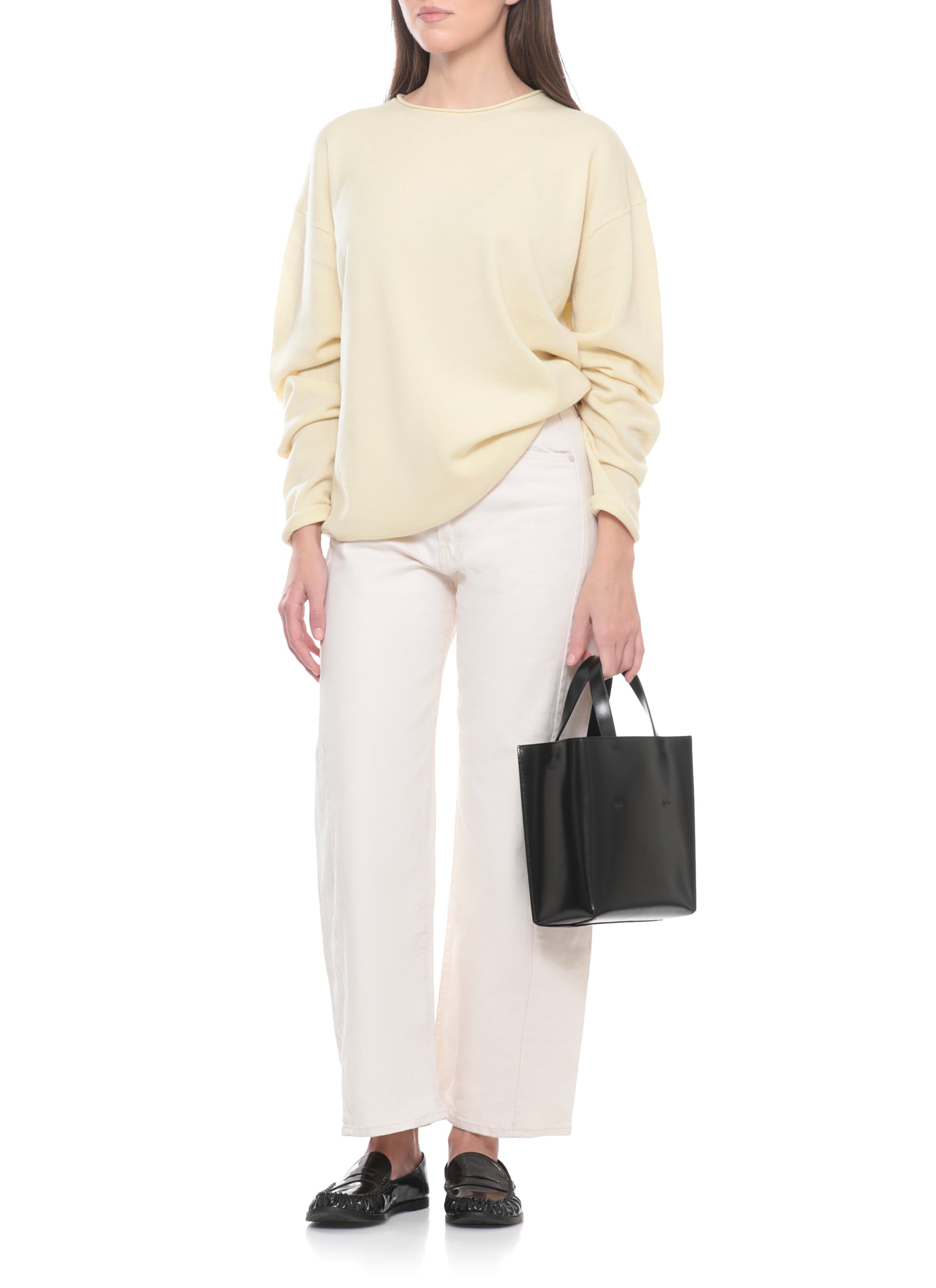 Mother Jeans White Cotton Elastane