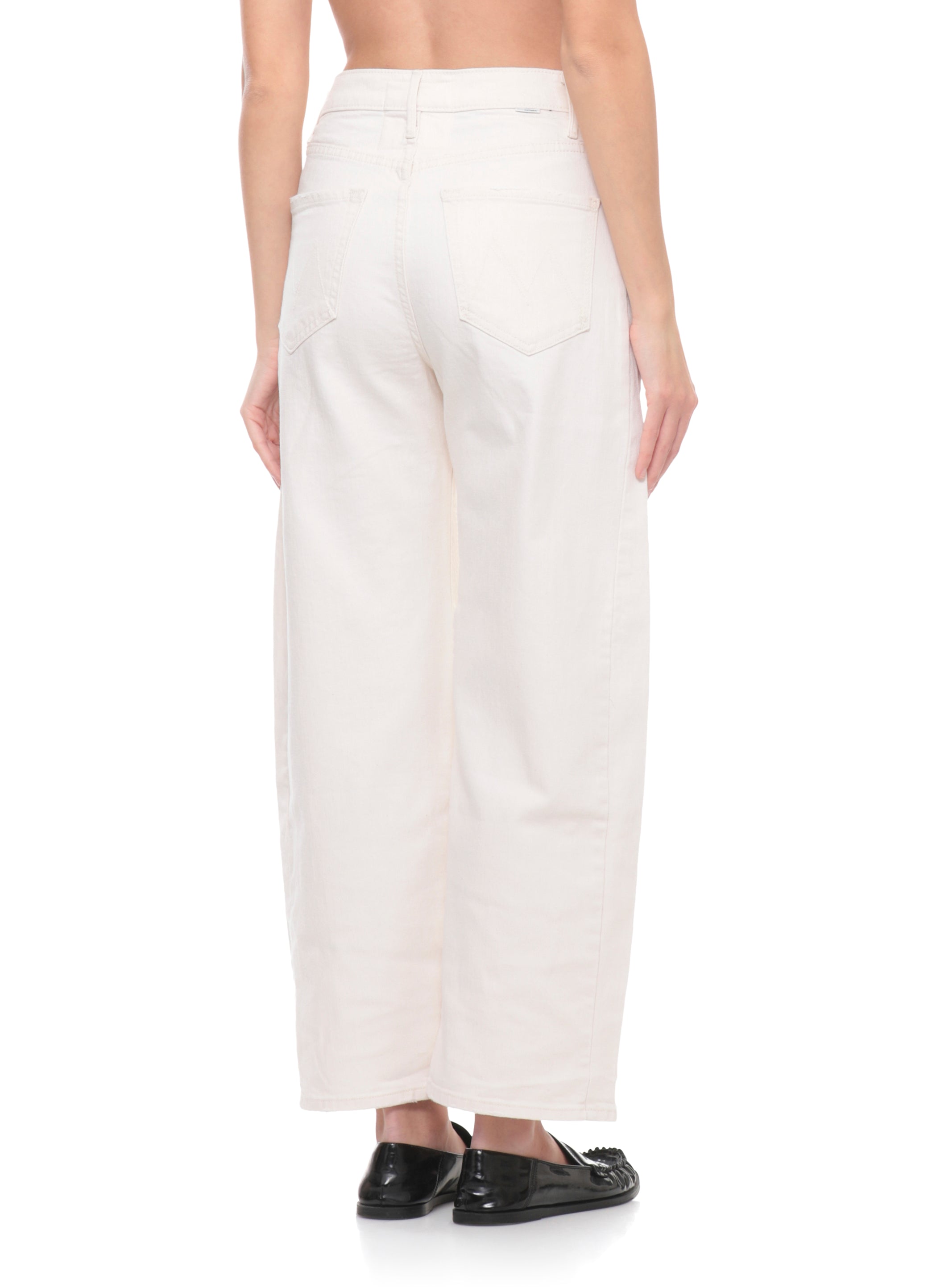 Mother Jeans White Cotton Elastane