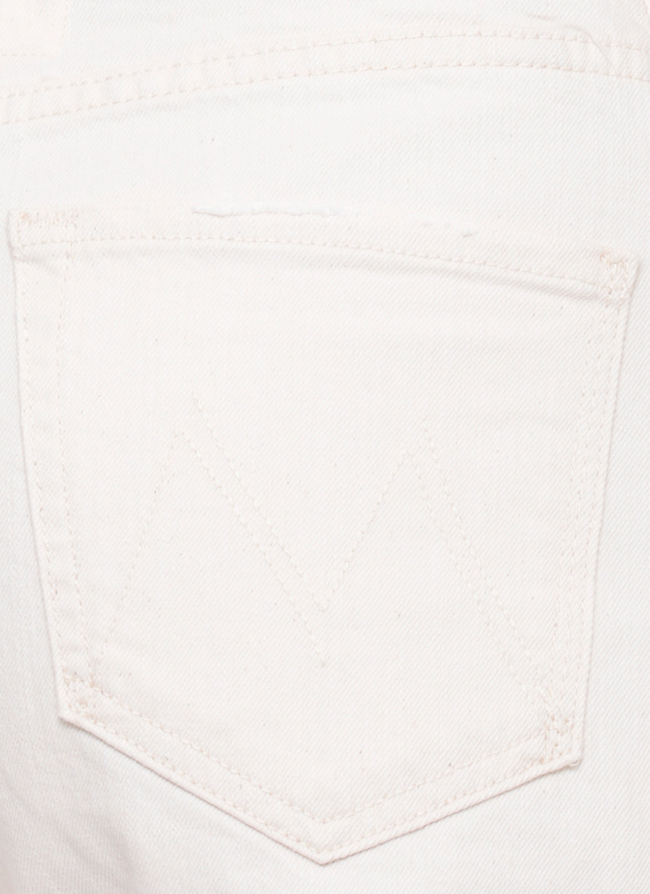 Mother Jeans White Cotton Elastane