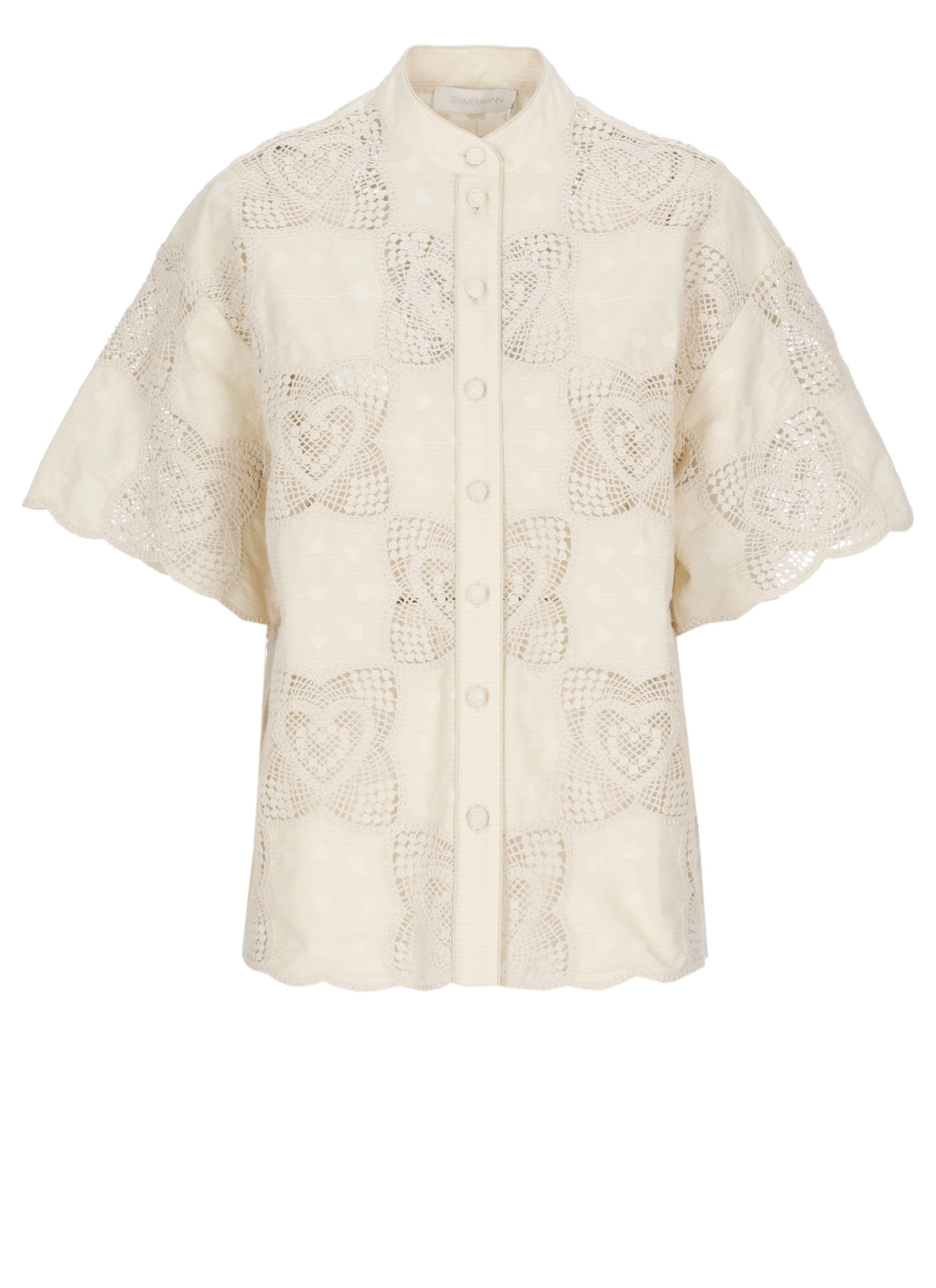 Zimmermann Shirts Ivory Cotton Polyamide