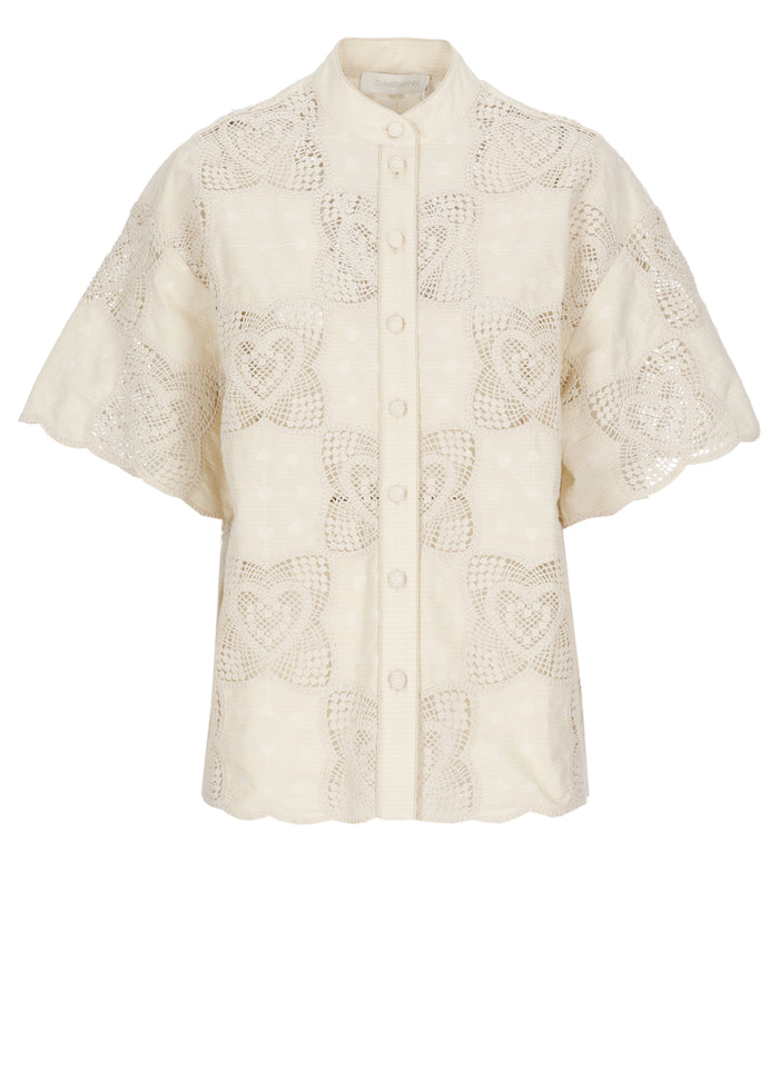 Zimmermann Shirts Ivory Cotton Polyamide
