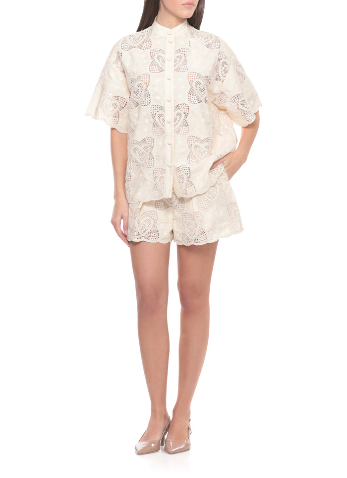 Zimmermann Shirts Ivory Cotton Polyamide