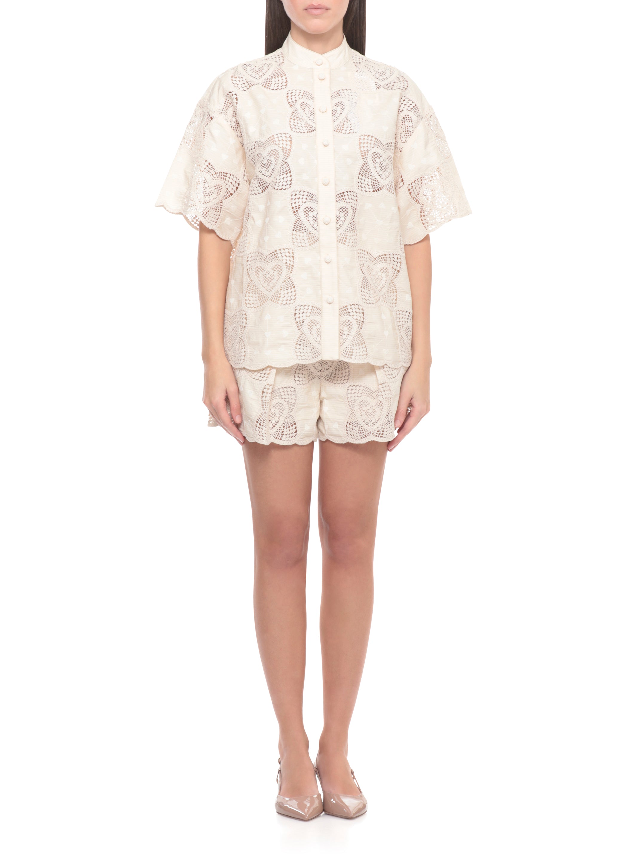 Zimmermann Shirts Ivory Cotton Polyamide