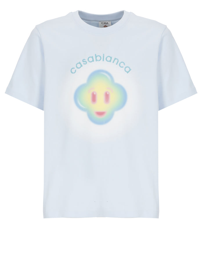 Casablanca T-shirts and Polos Light Blue Cotton