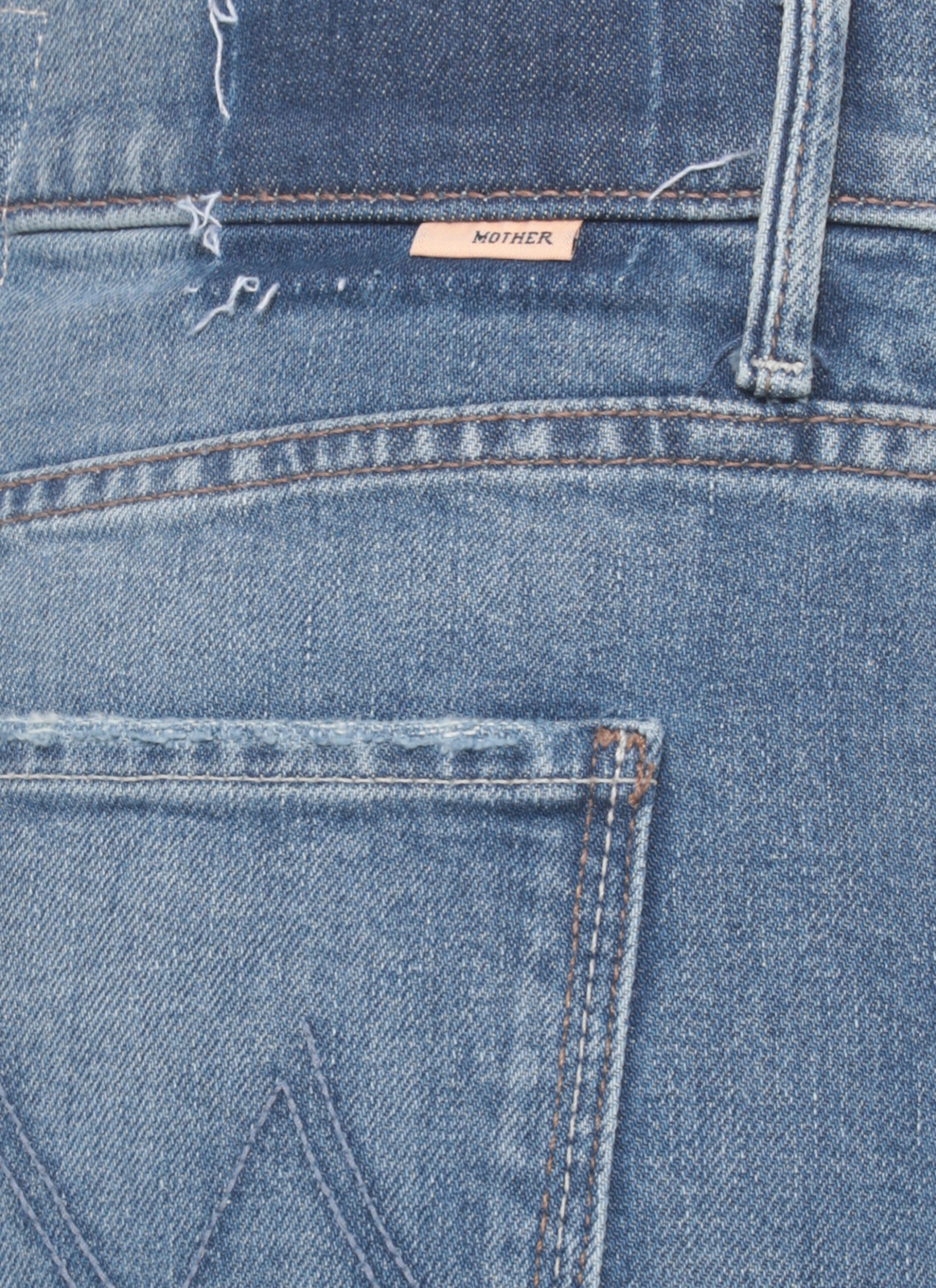 Mother Jeans Blue Cotton Elastane