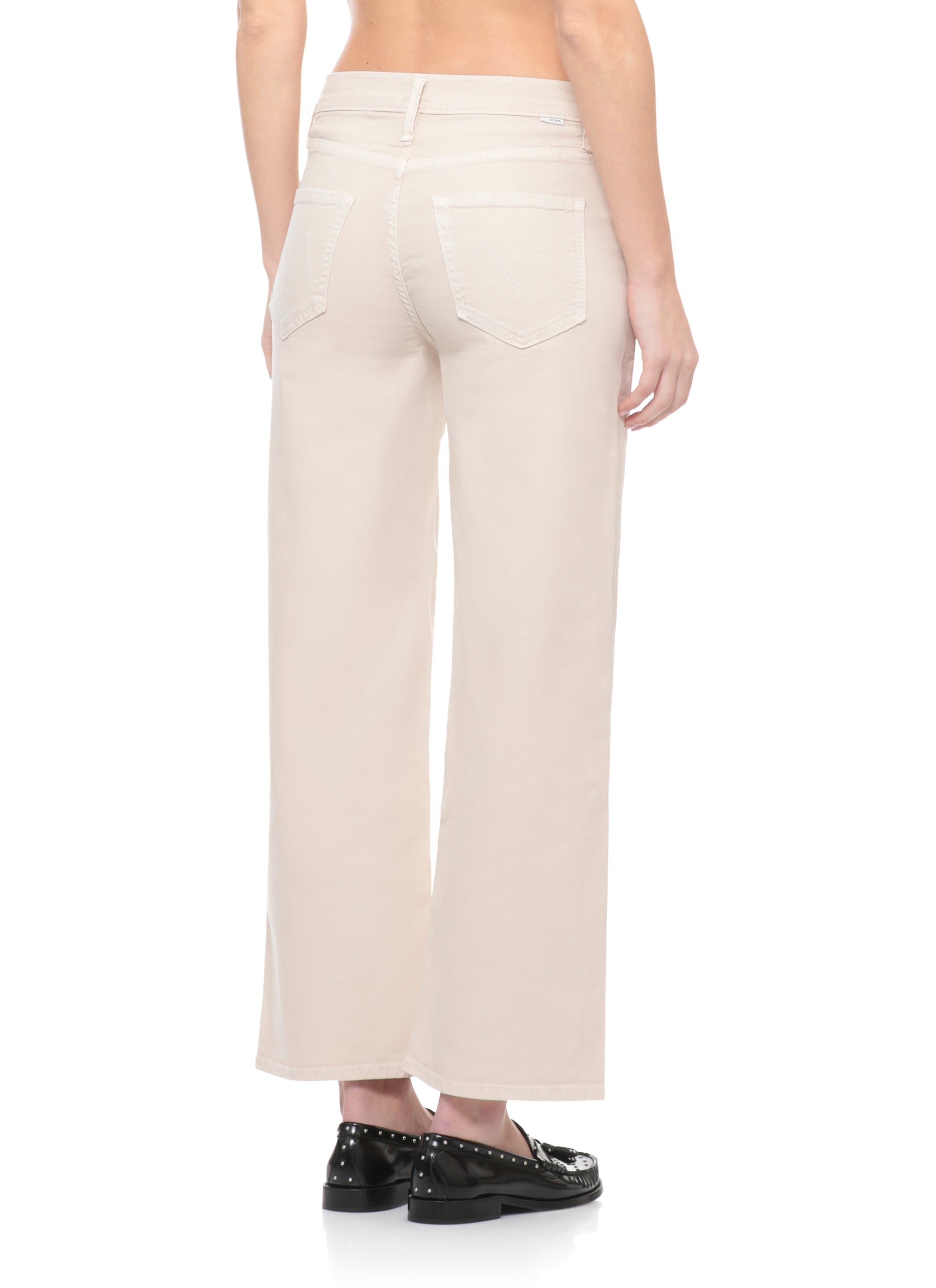 Mother Jeans Beige Cotton Lyocell Elastane