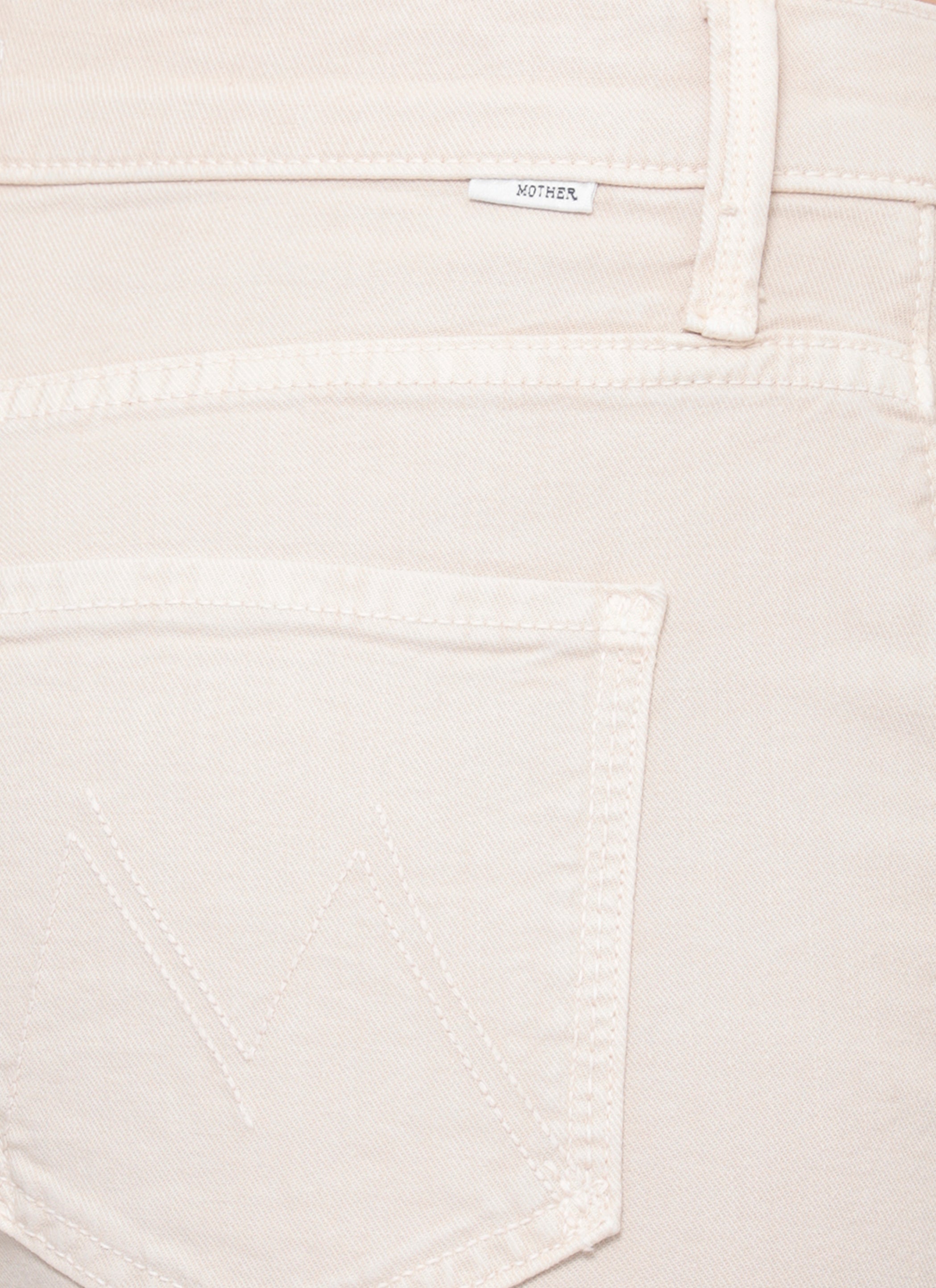 Mother Jeans Beige Cotton Lyocell Elastane