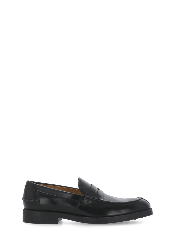Tods Flat Shoes Black Calfskin Sole: Rubber