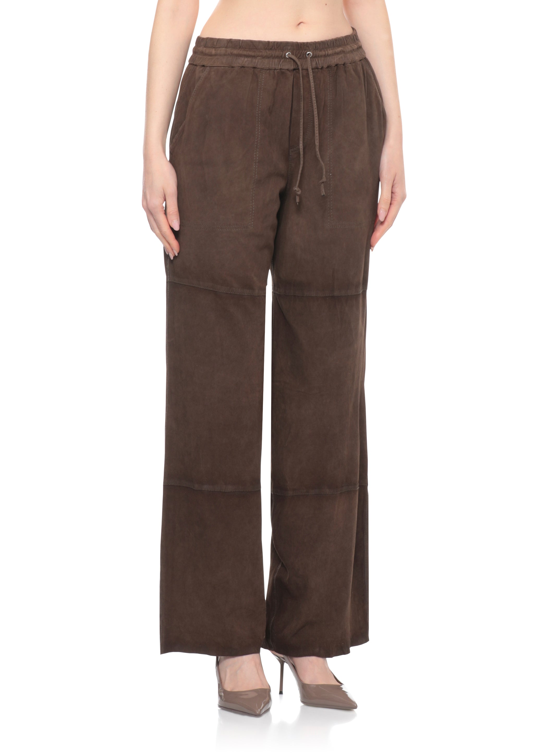 Parosh Trousers Brown Goatskin