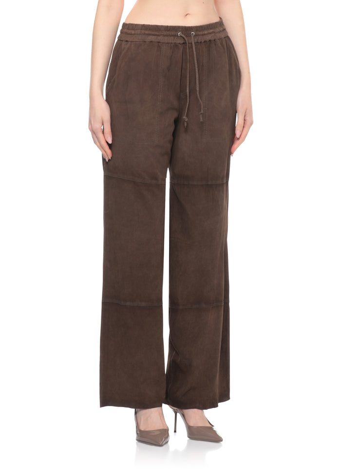Parosh Trousers Brown Goatskin
