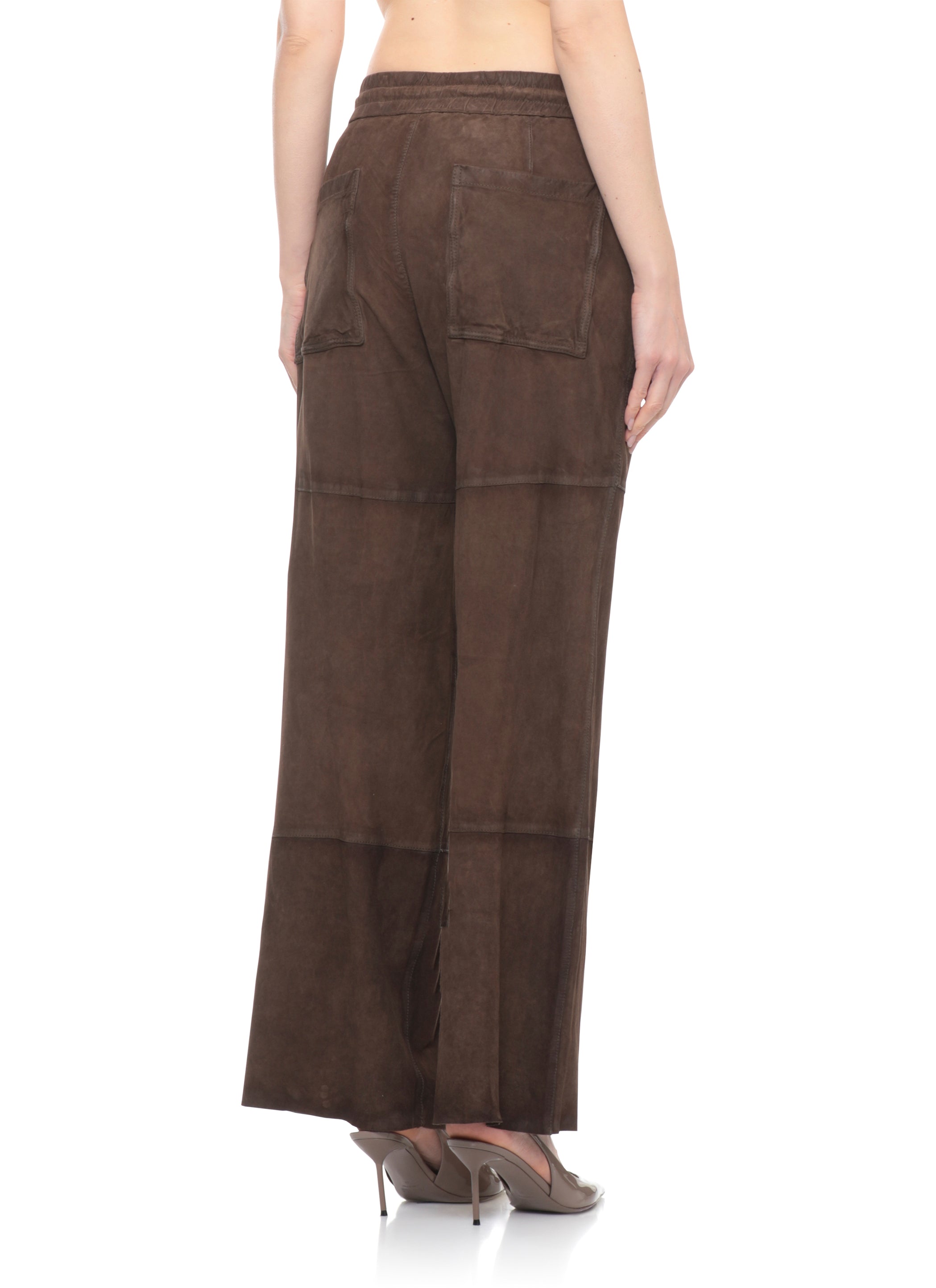 Parosh Trousers Brown Goatskin
