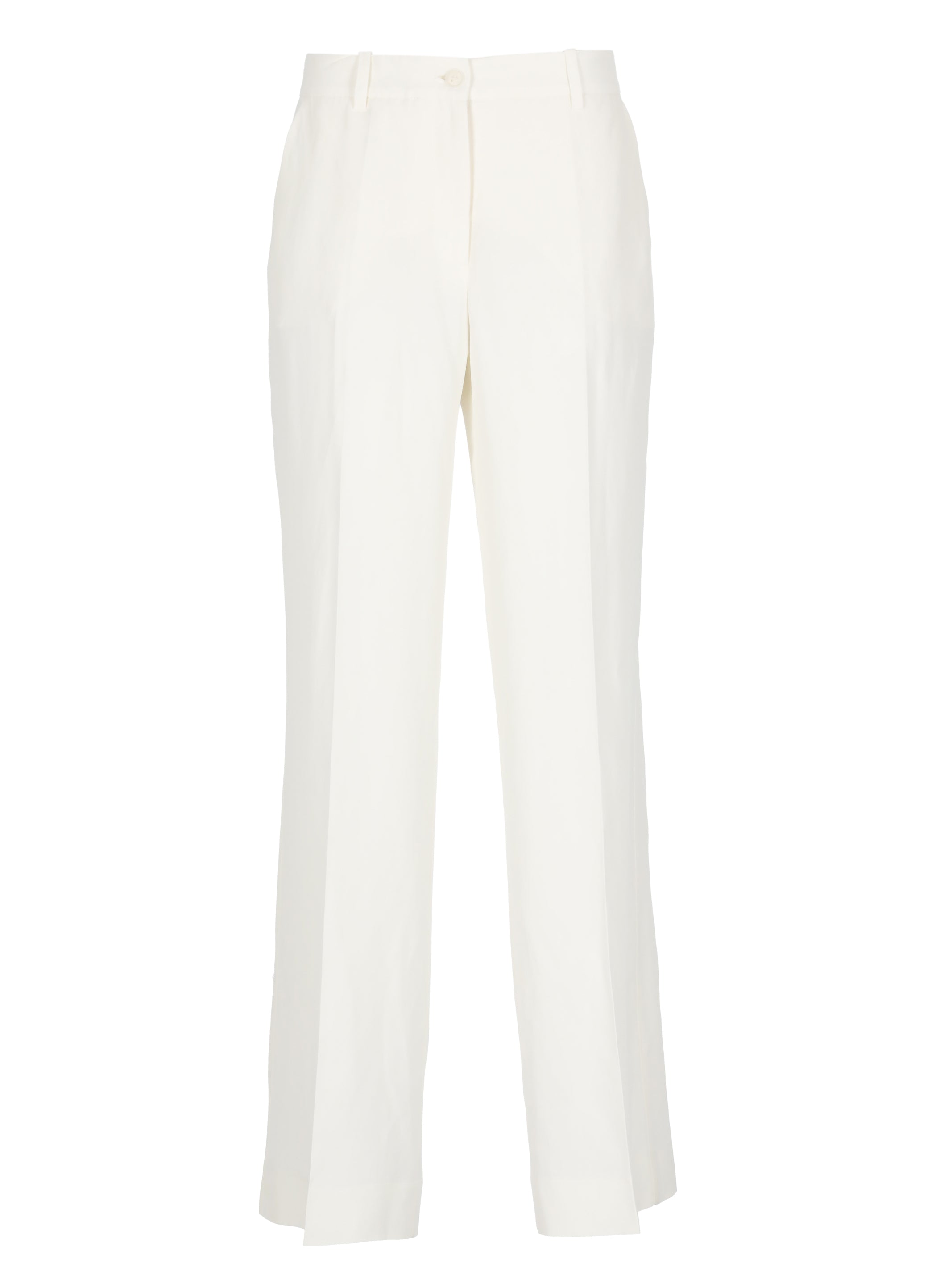 Parosh Trousers Ivory Viscose Linen
