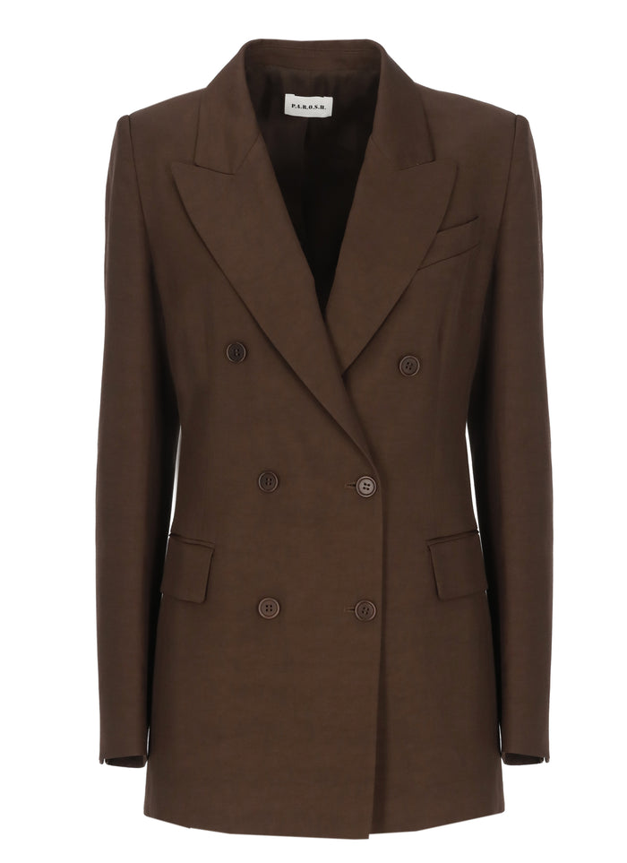 Parosh Jackets Brown Viscose Linen