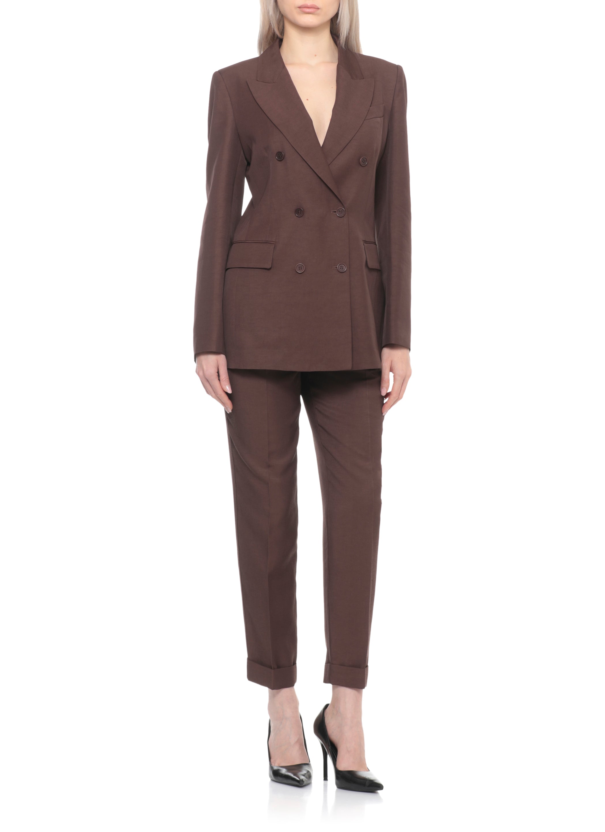 Parosh Jackets Brown Viscose Linen