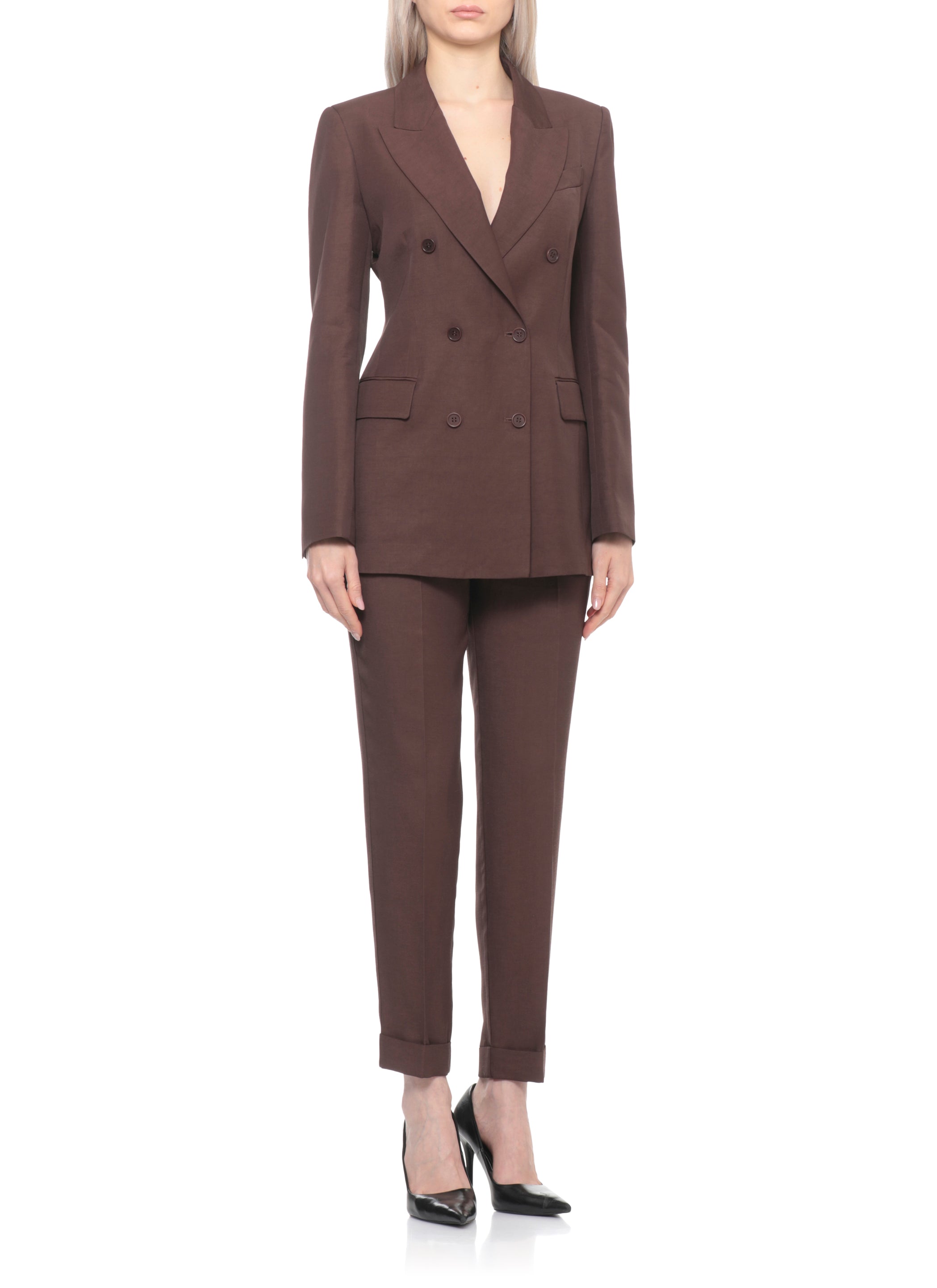 Parosh Jackets Brown Viscose Linen