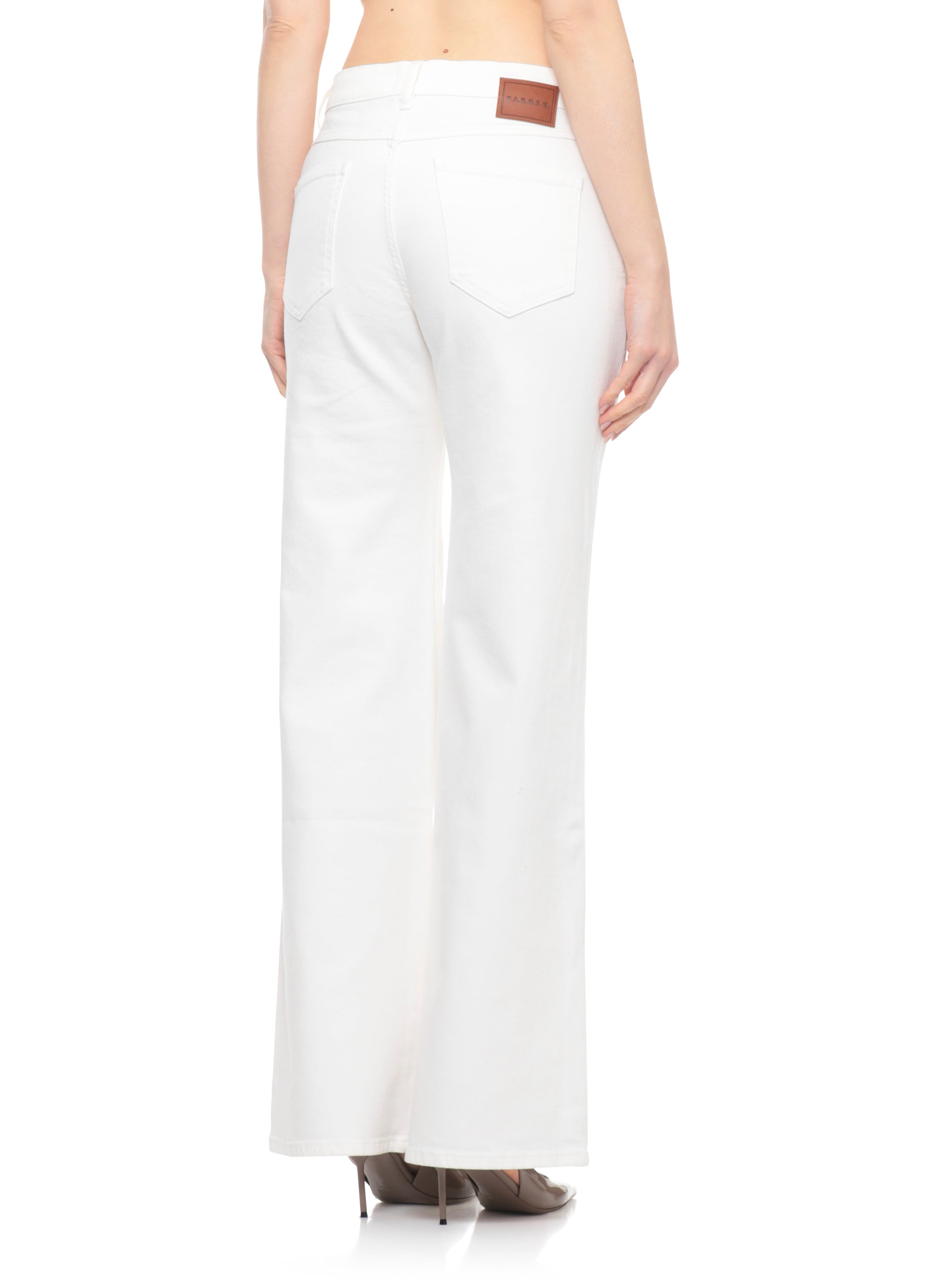 Parosh Jeans Ivory Cotton Elastan