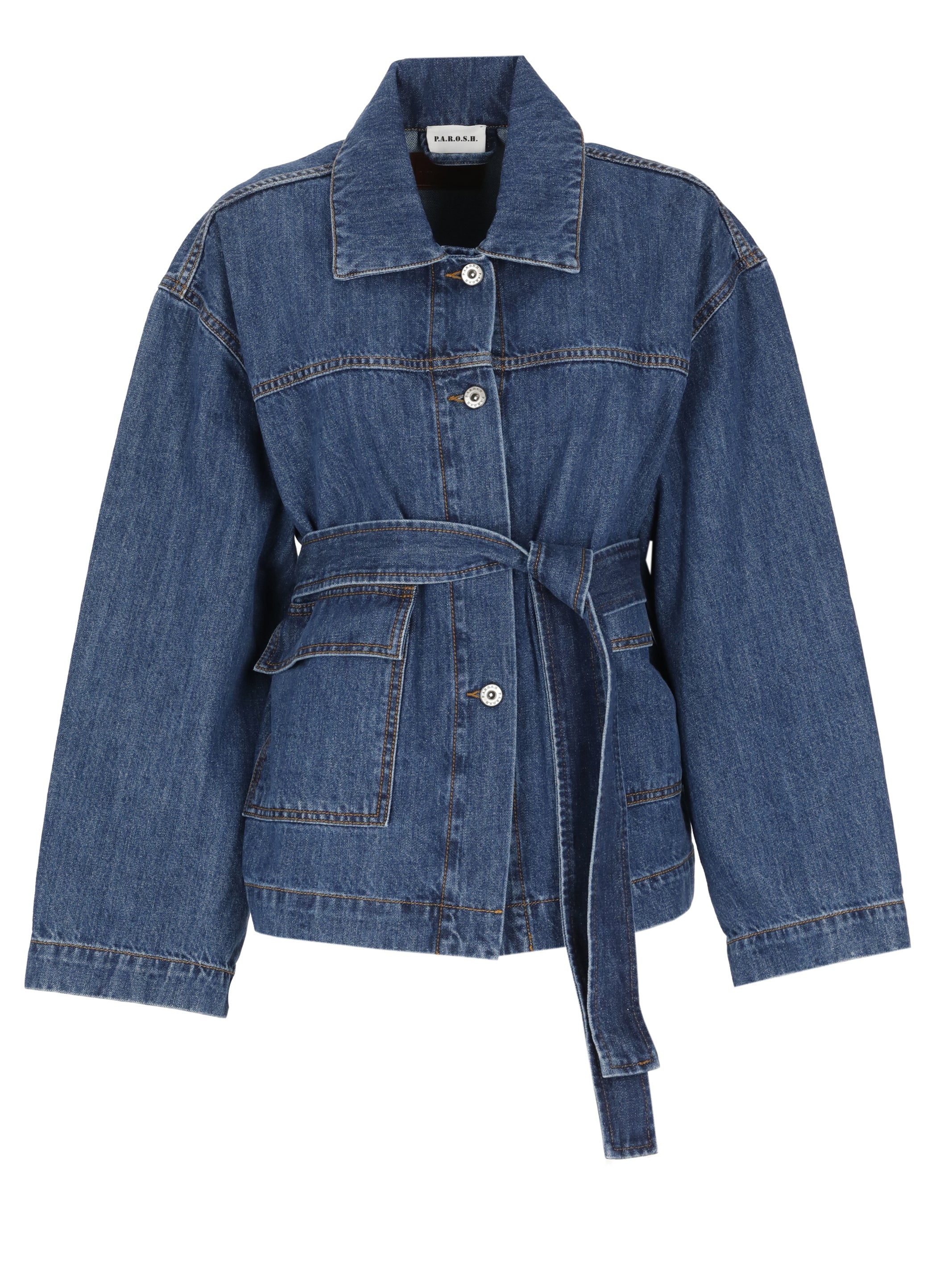 Parosh Coats Blue Cotton