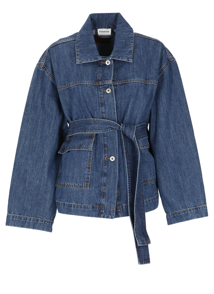 Parosh Coats Blue Cotton