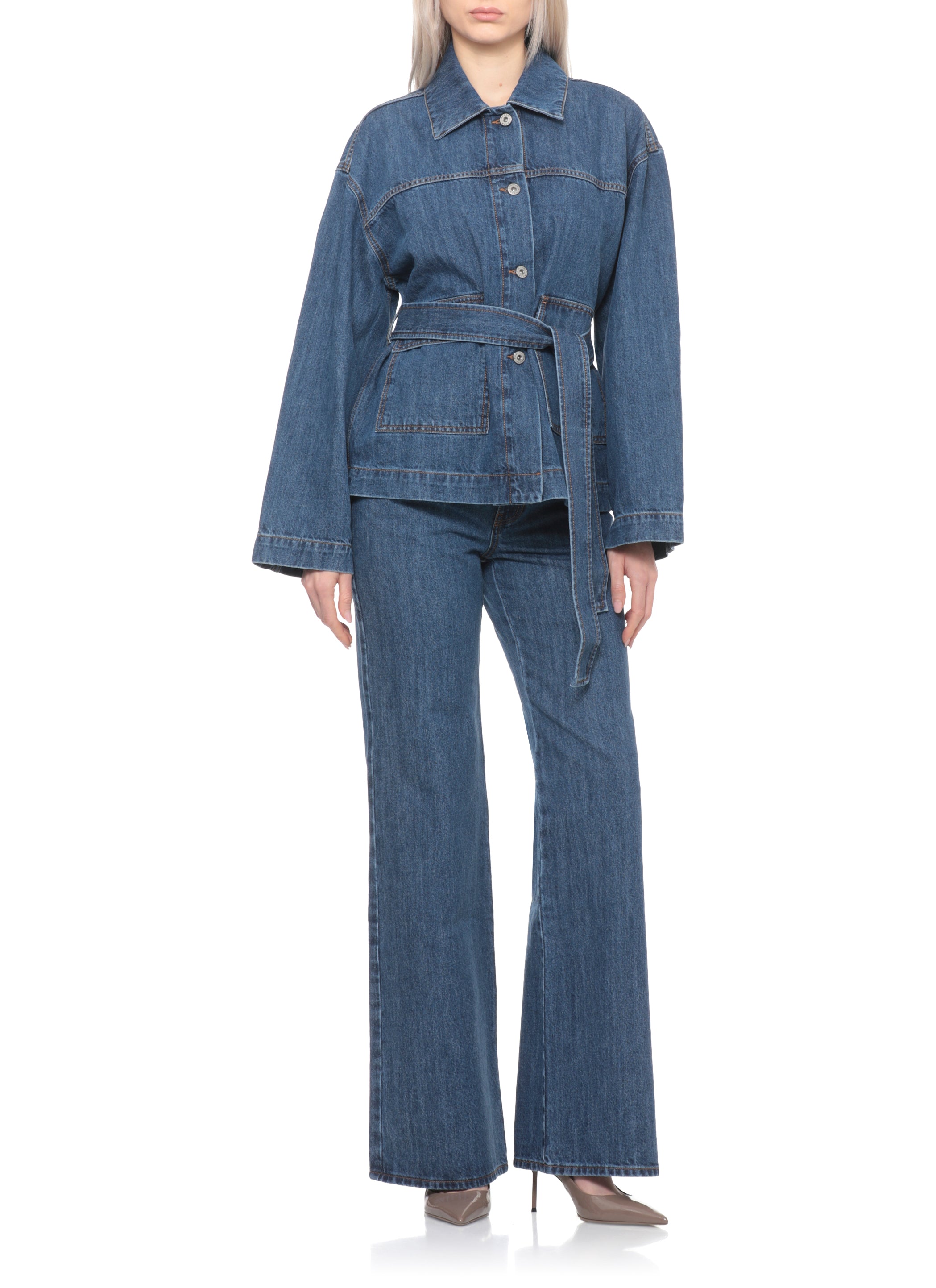 Parosh Coats Blue Cotton