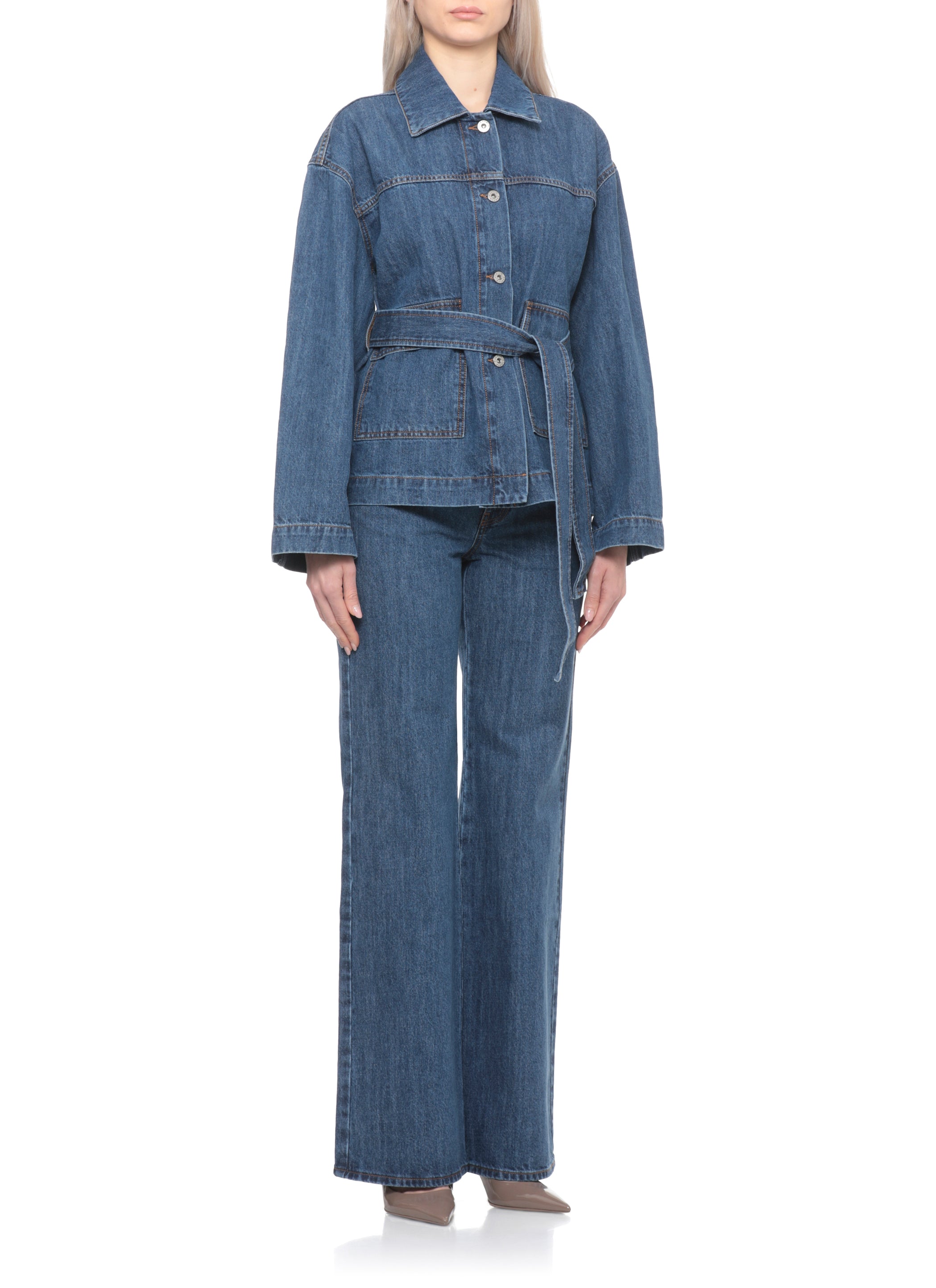 Parosh Coats Blue Cotton