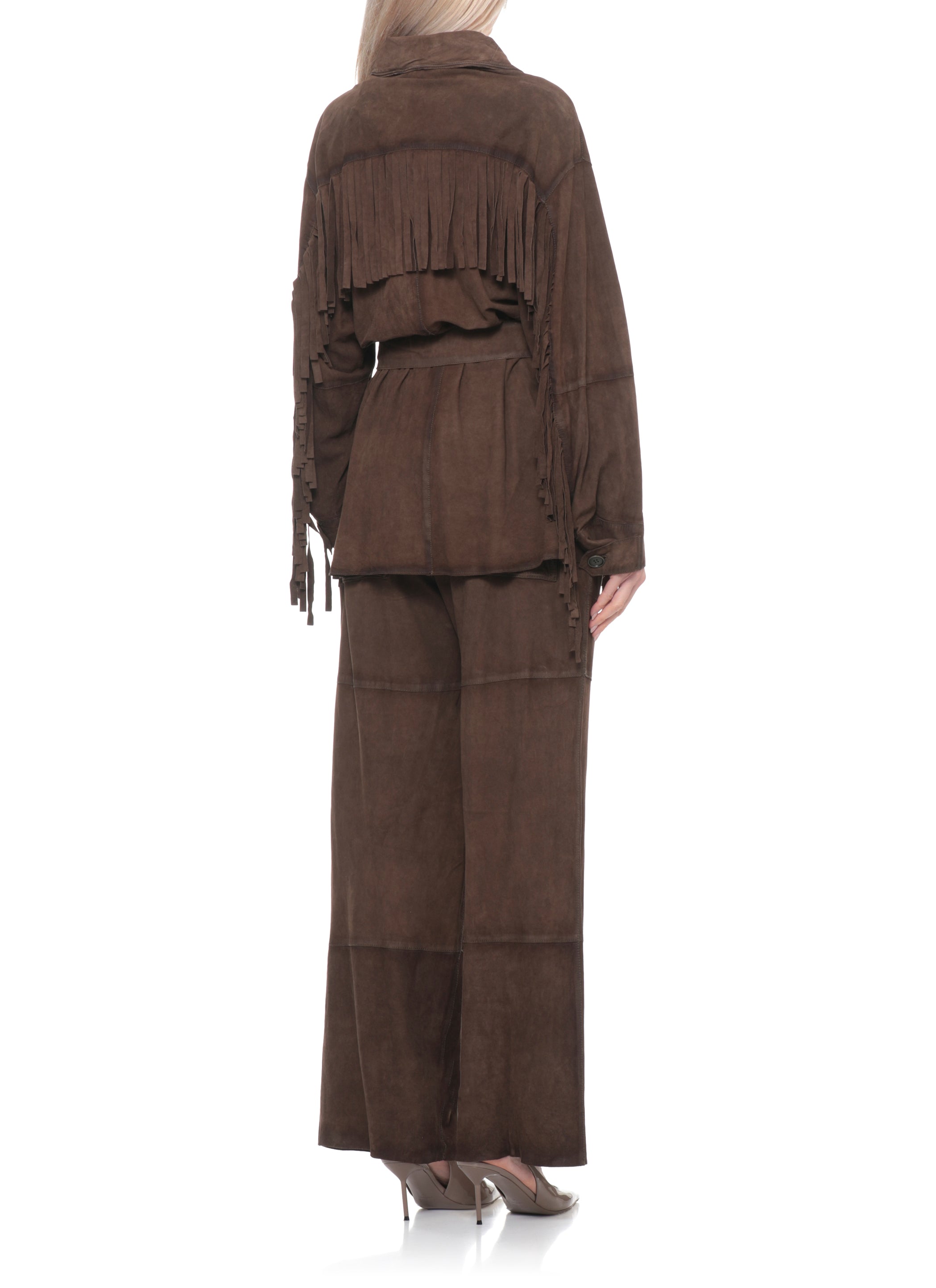 Parosh Jackets Brown Goat Leather