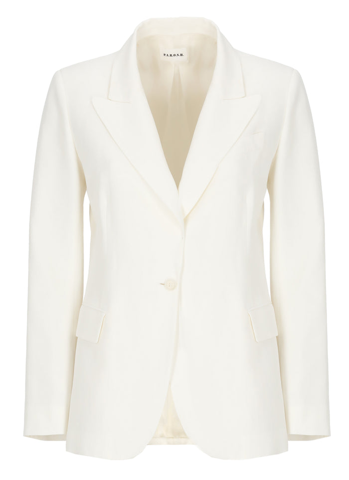 Parosh Jackets Ivory Viscose Linen
