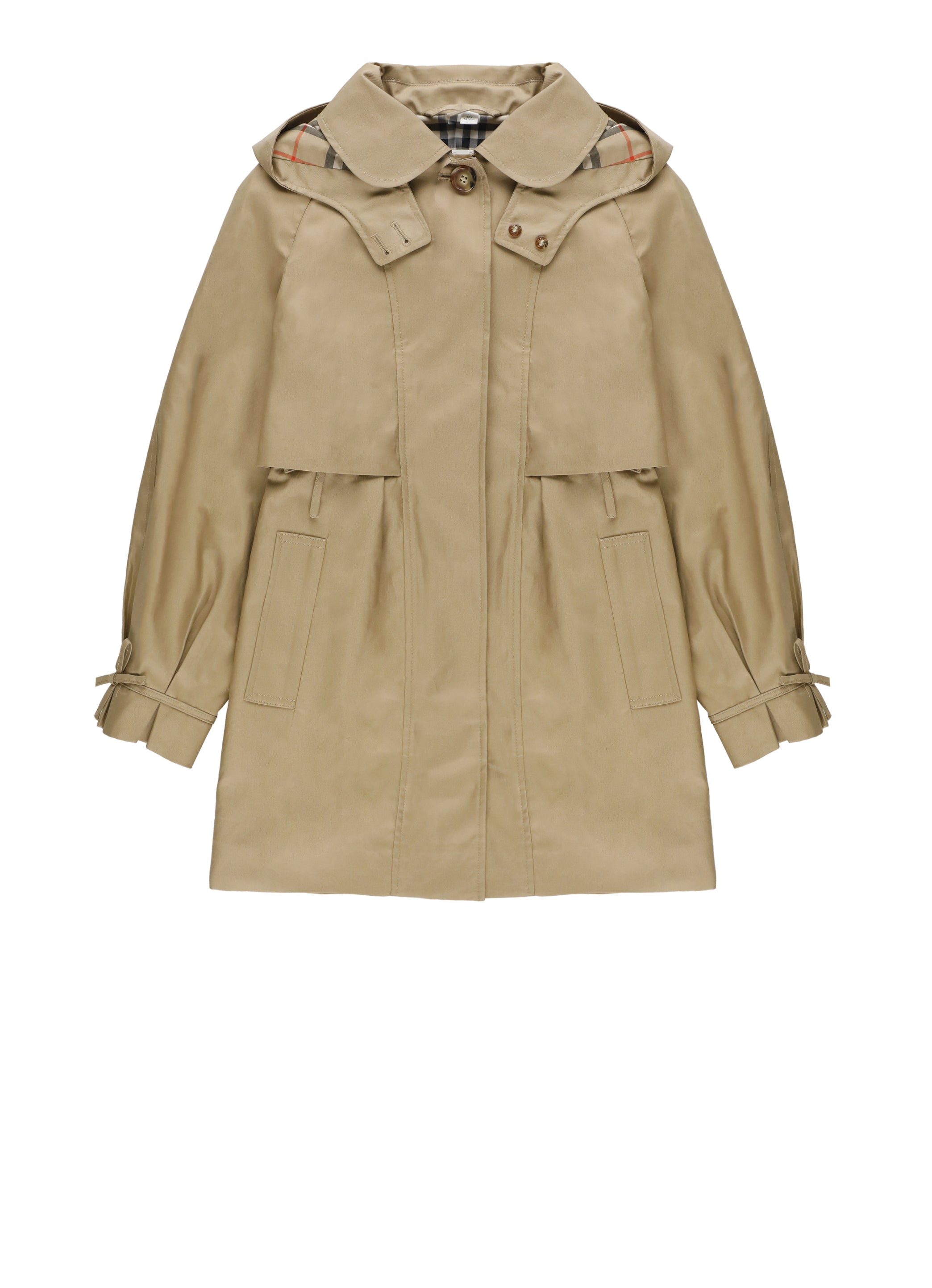 Burberry Kids Coats Beige Cotton