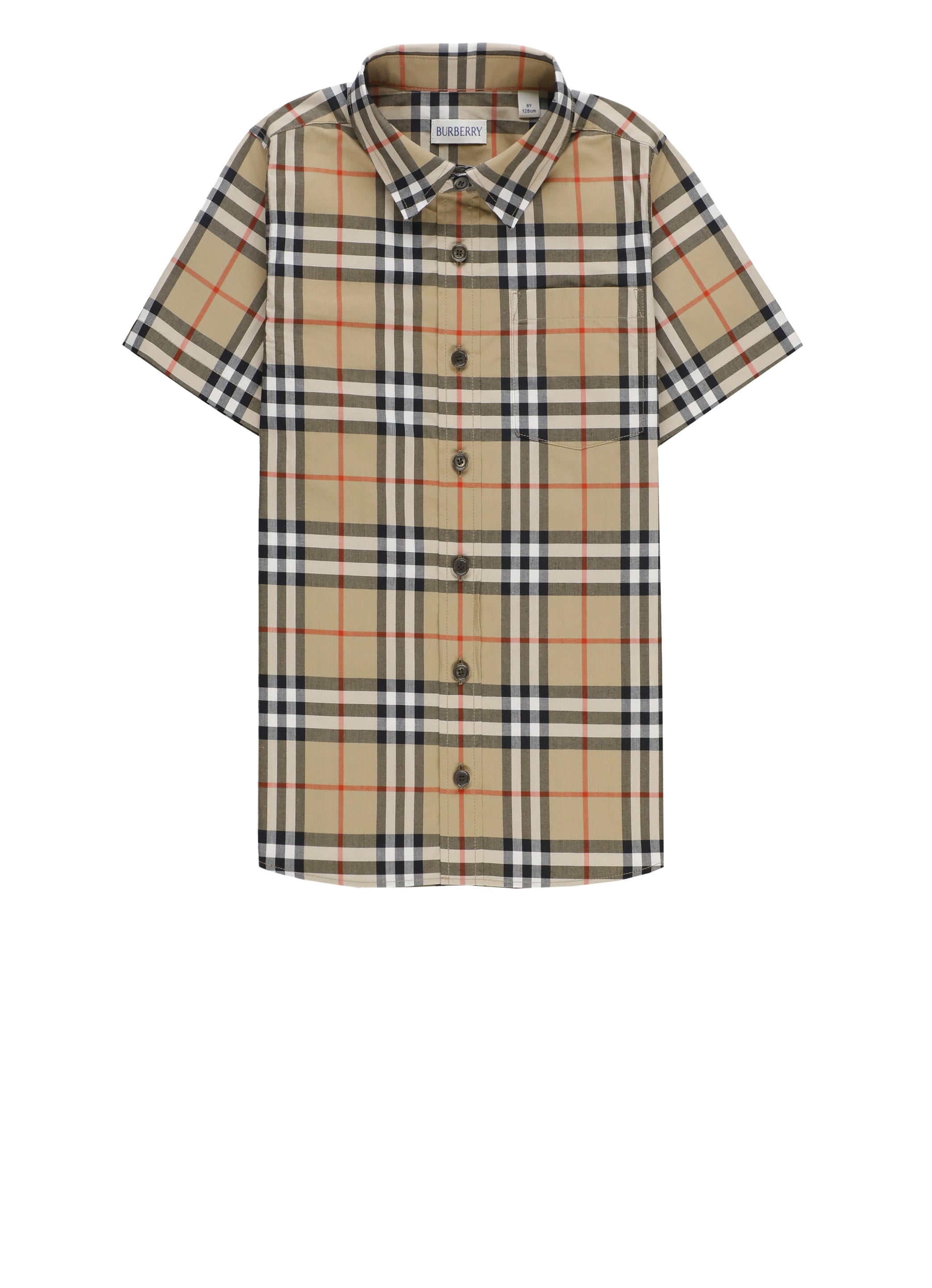 Burberry Kids Shirts Beige Cotton