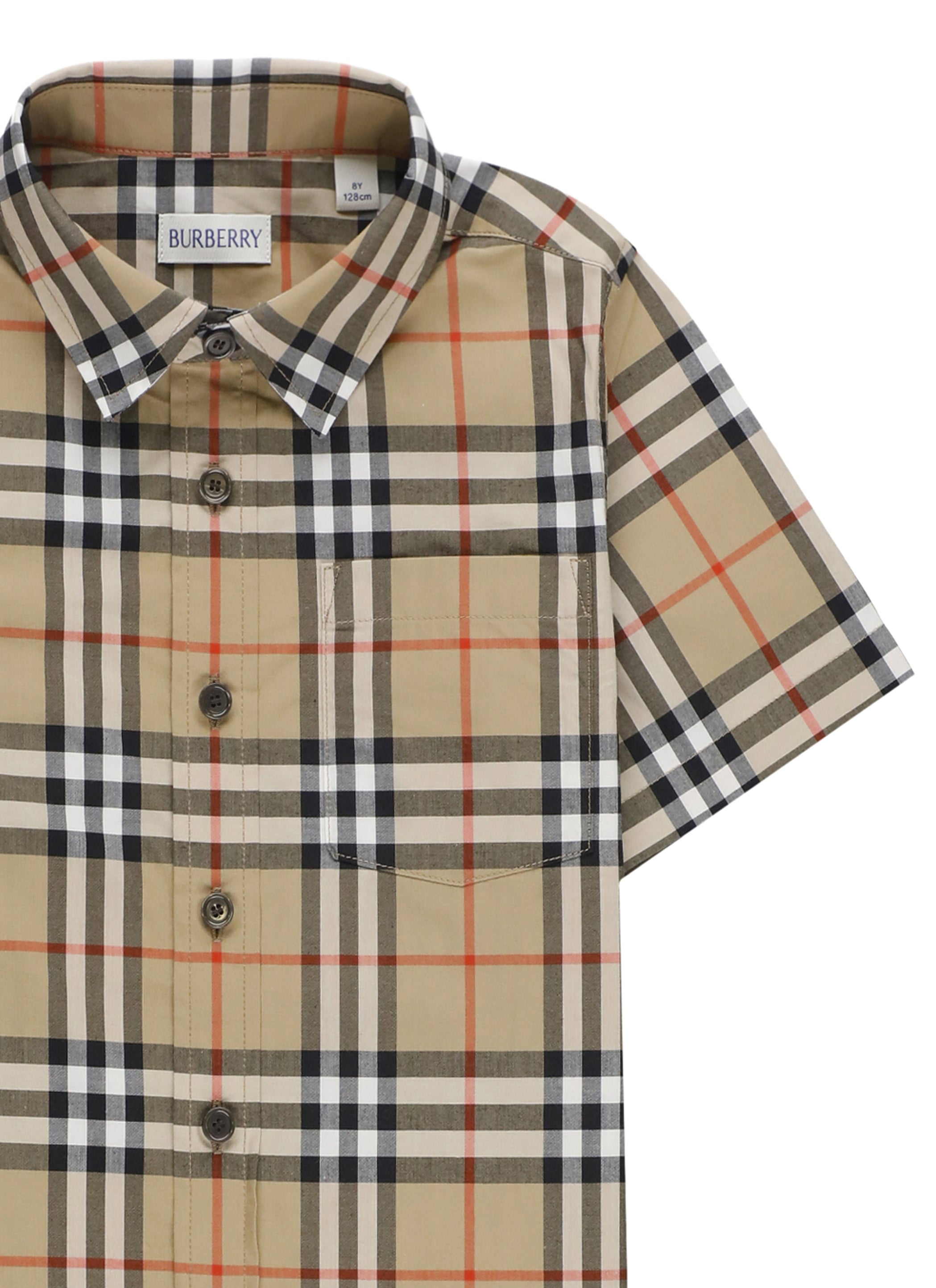 Burberry Kids Shirts Beige Cotton