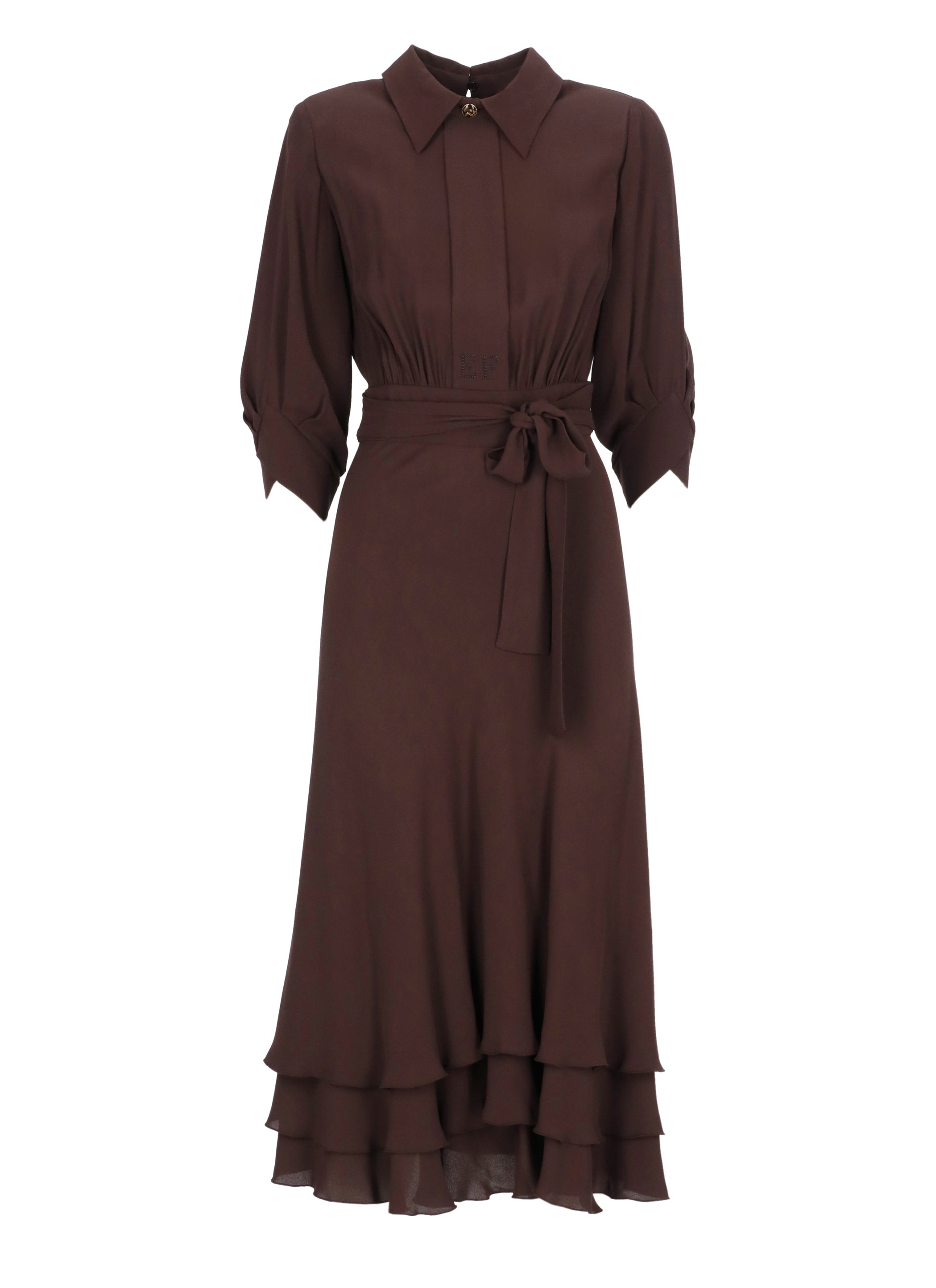 Elisabetta Franchi Dresses Brown Viscose