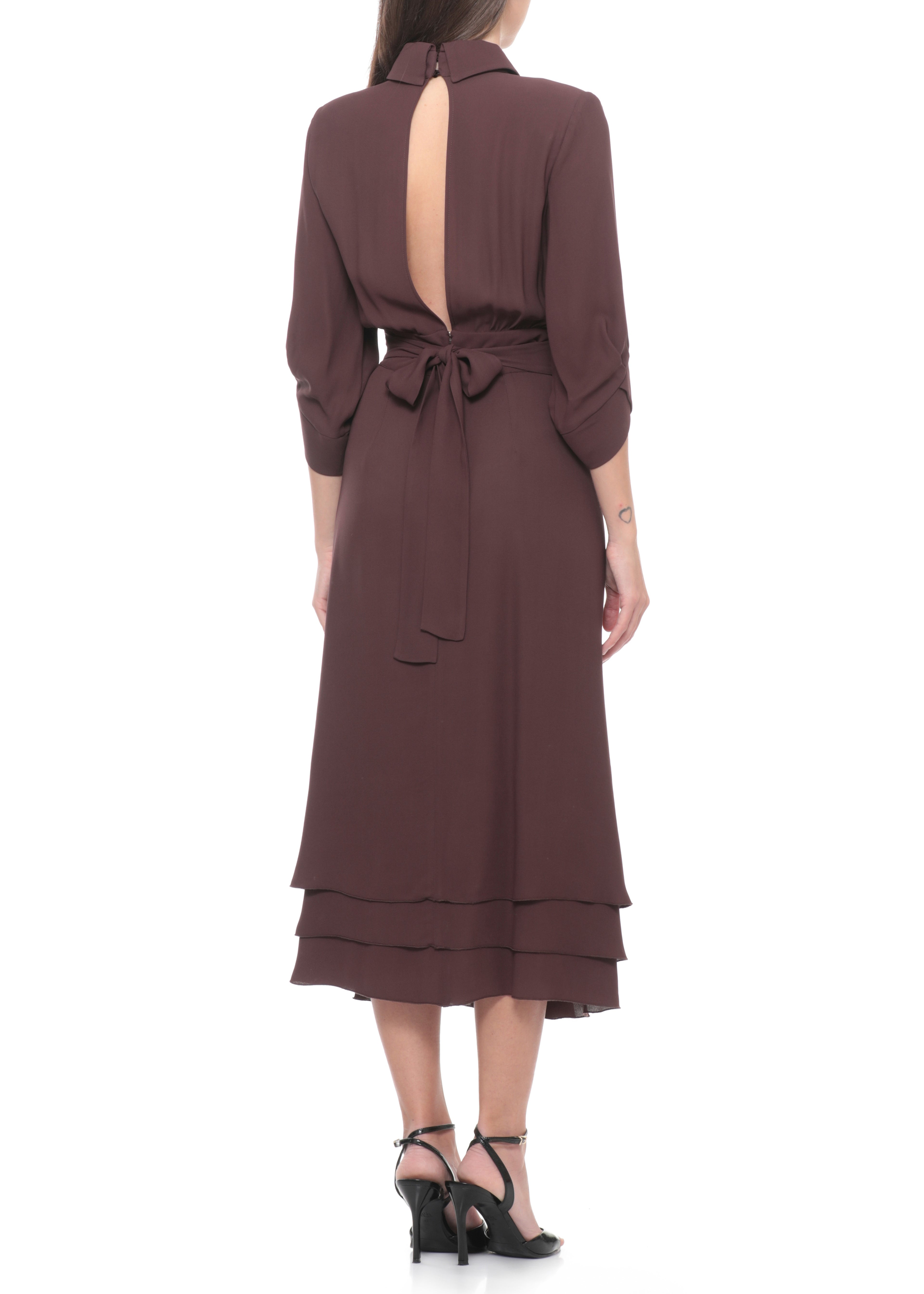 Elisabetta Franchi Dresses Brown Viscose