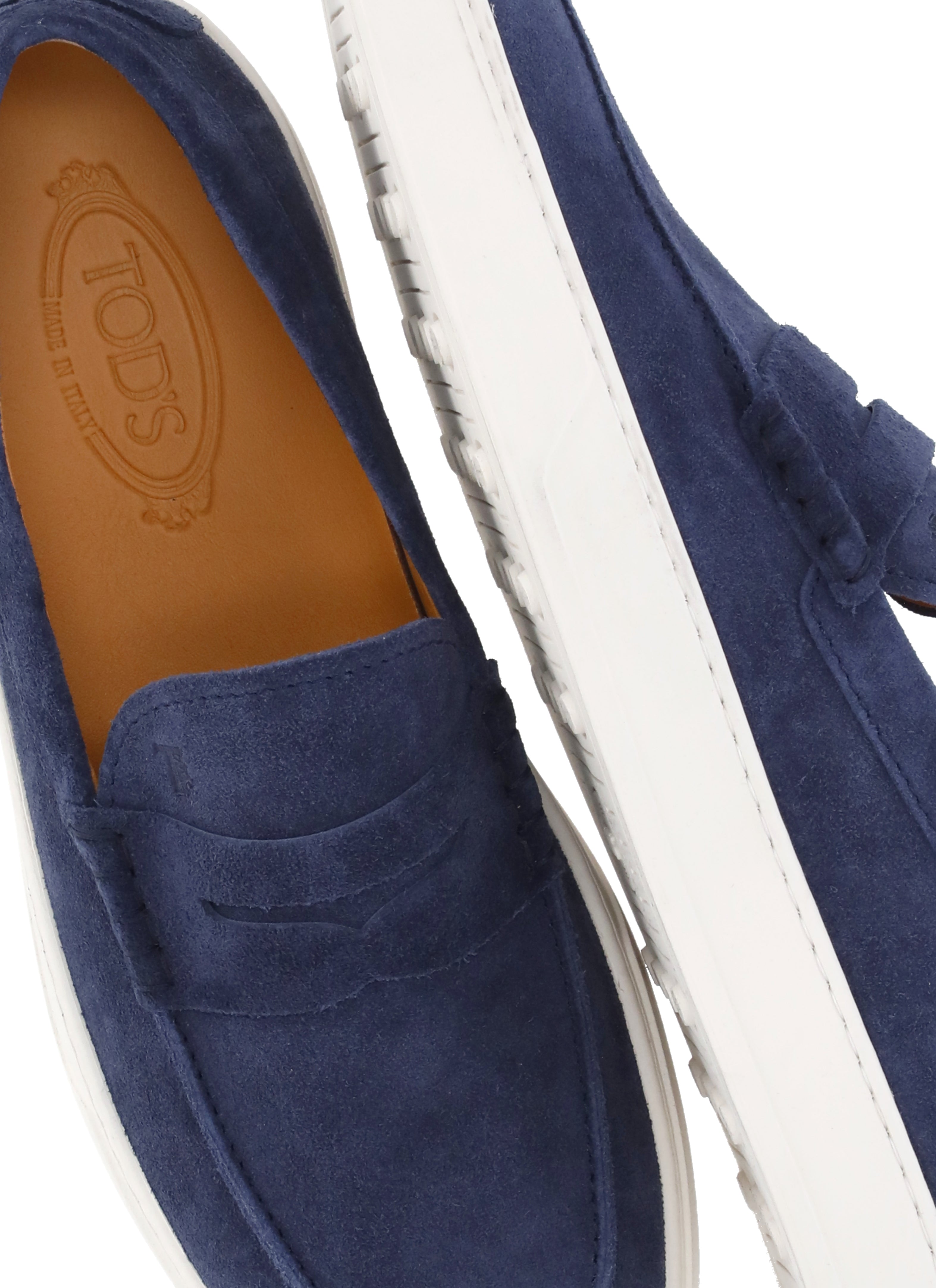 Tods Flat shoes Blue Cow Leather Sole: Rubber