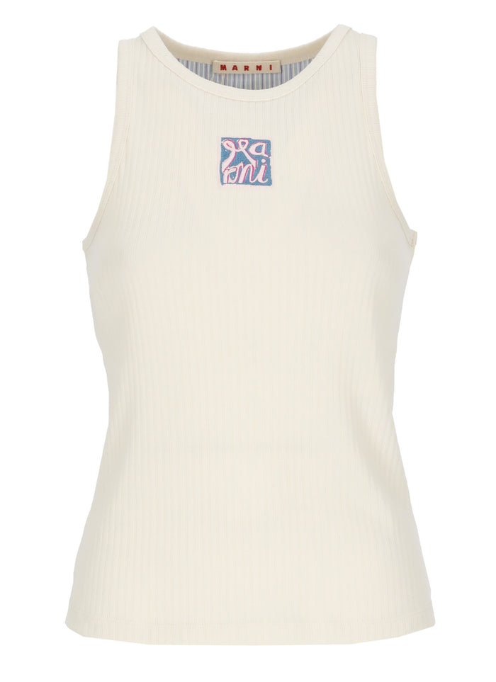Marni Top Ivory Cotton