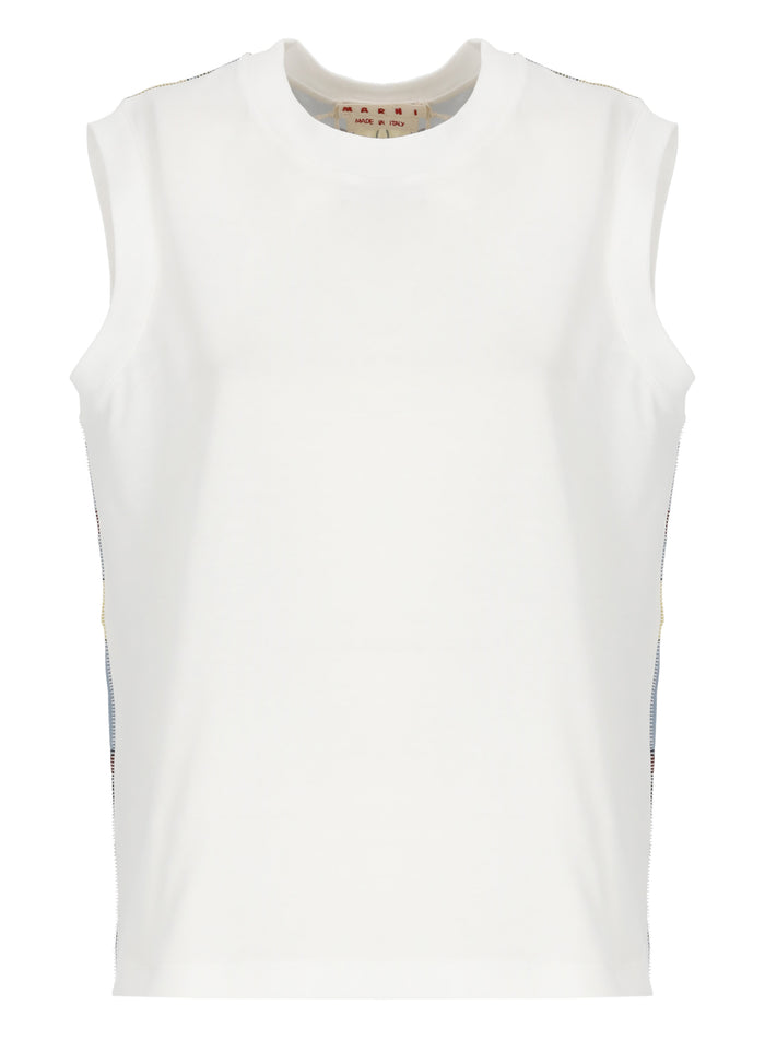 Marni Top White Cotton Fabric 2:viscose