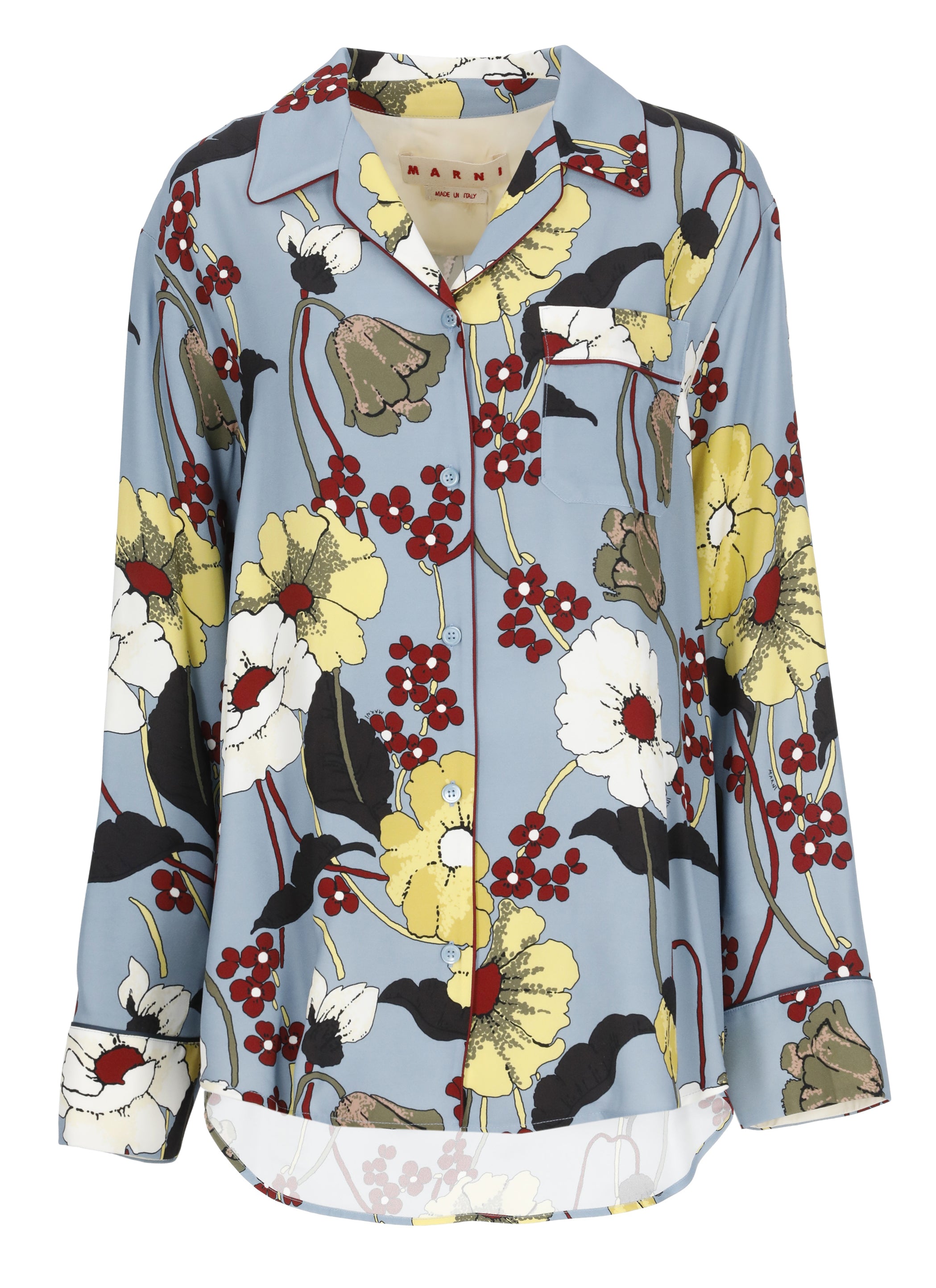 Marni Shirts Light Blue Viscose