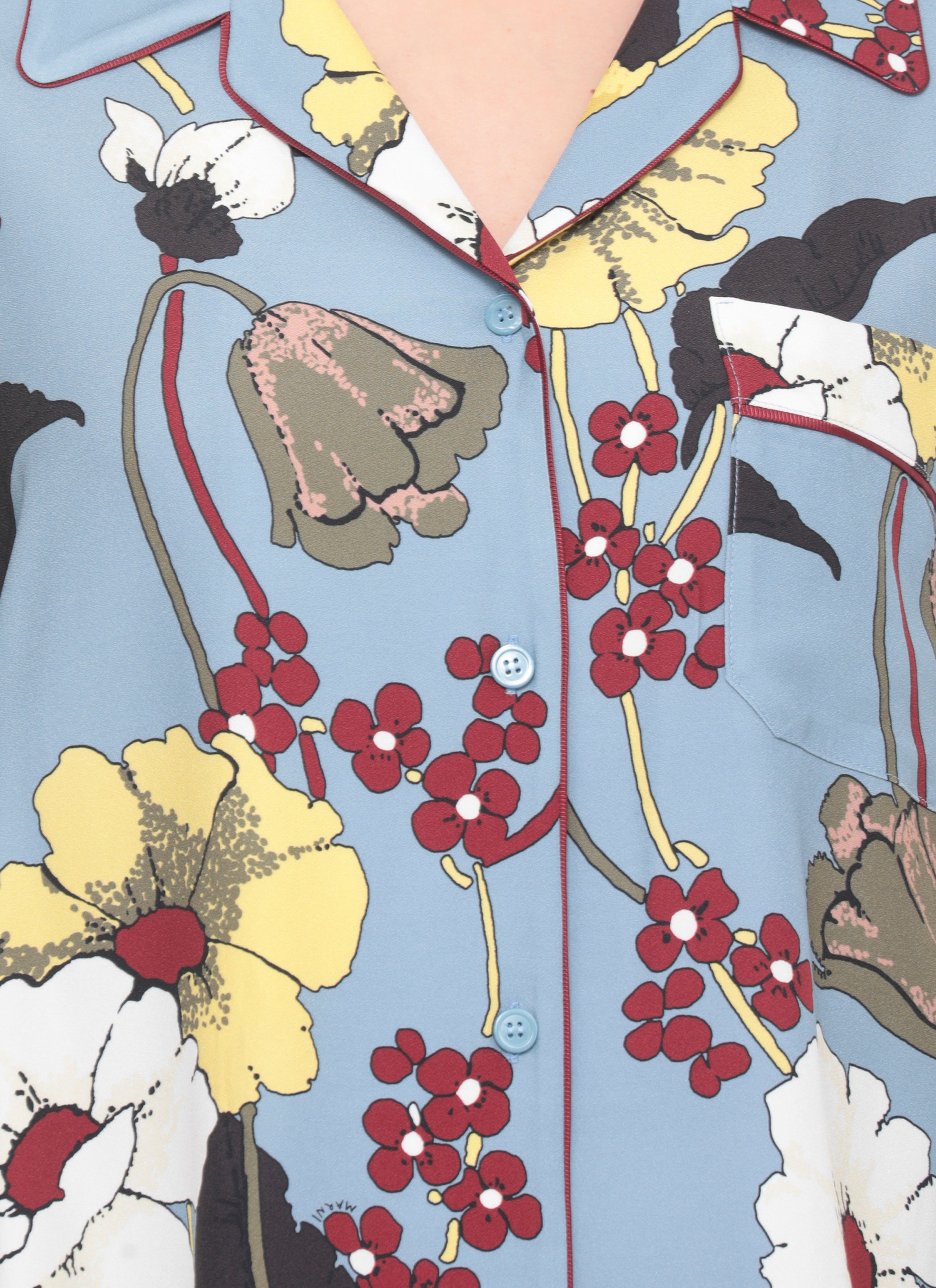 Marni Shirts Light Blue Viscose