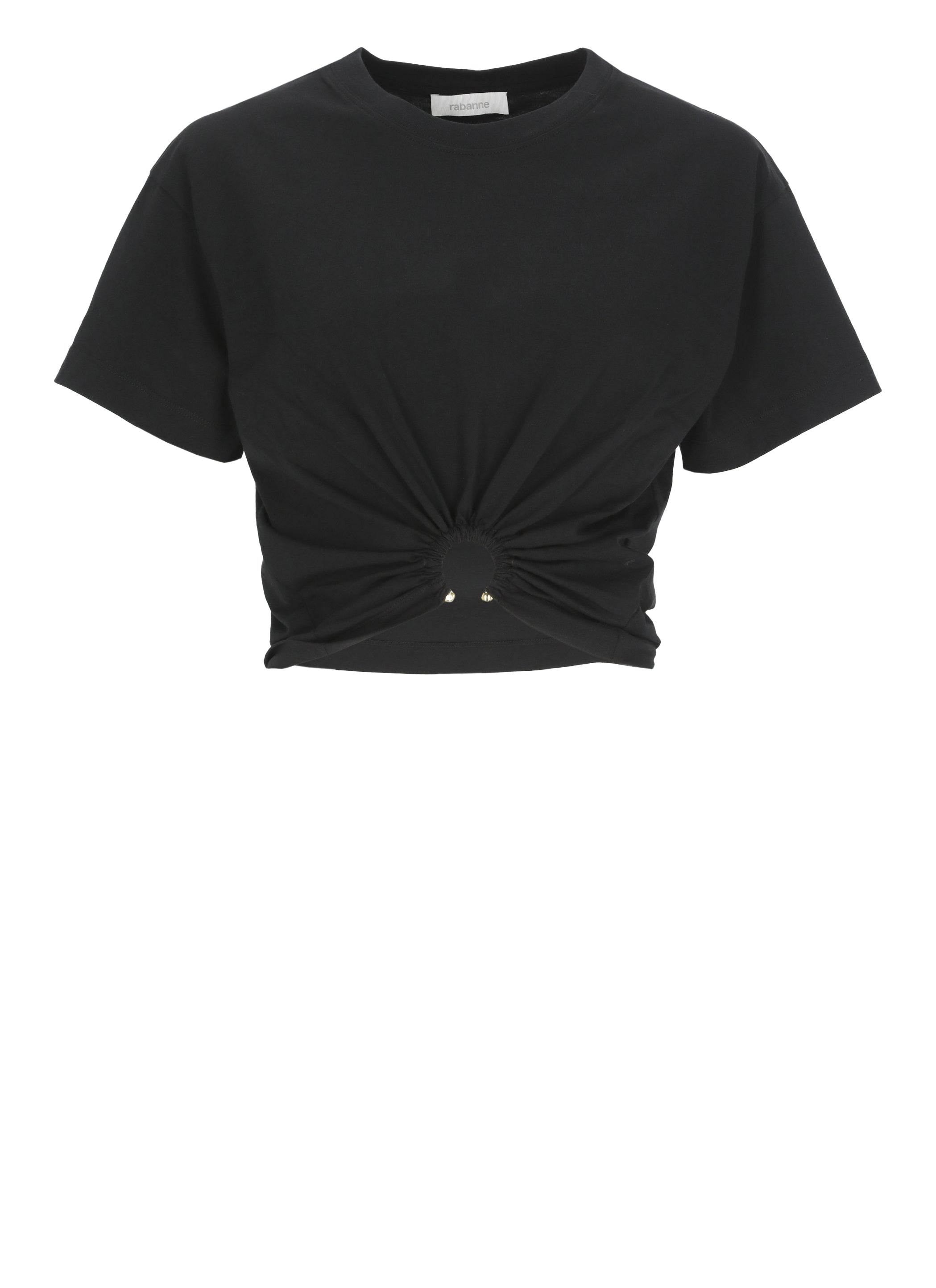RABANNE T-shirts and Polos Black Cotton