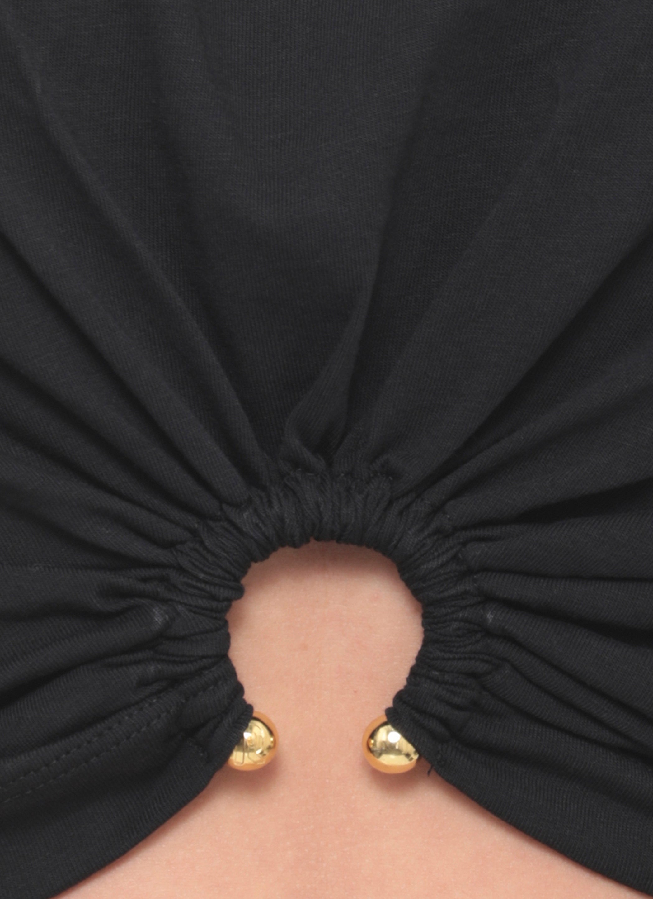 RABANNE T-shirts and Polos Black Cotton