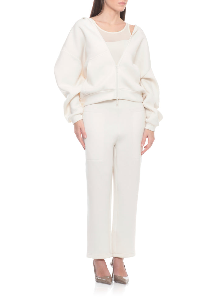 Wolford Trousers Ivory Polyester Viscose Elastane