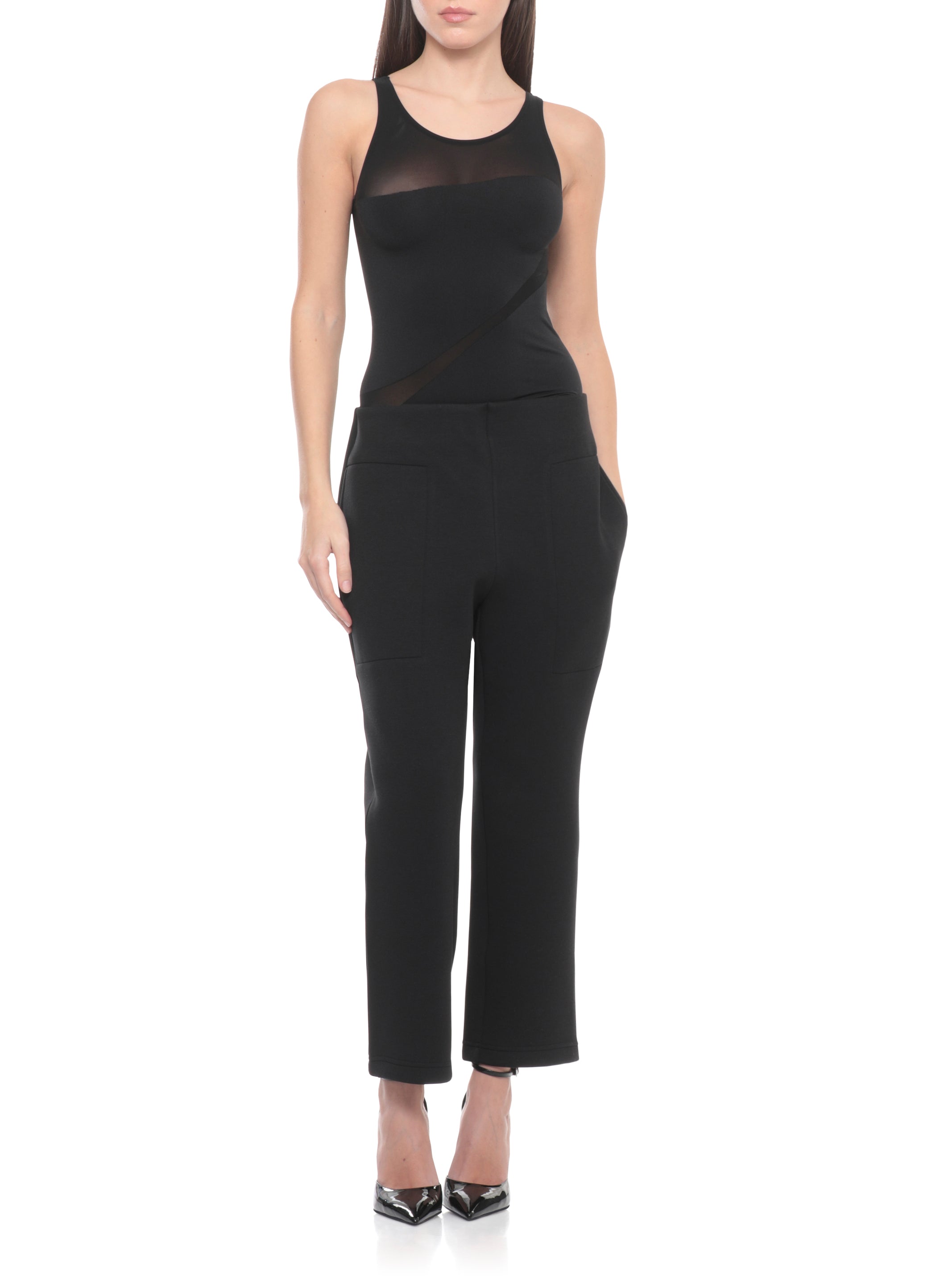 Wolford Trousers Black Polyester Viscose Elastane