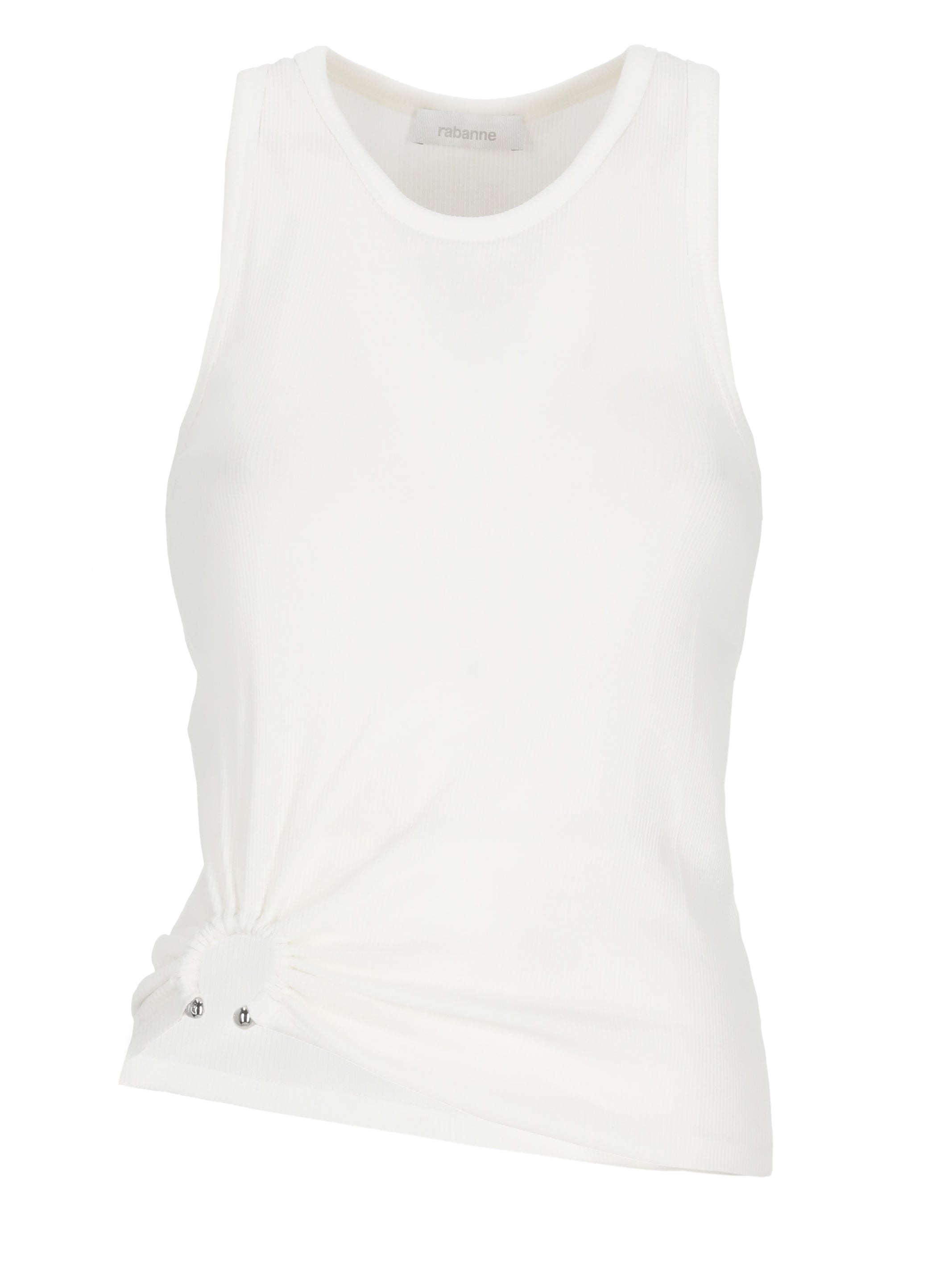 RABANNE Top White Cotton Elastane