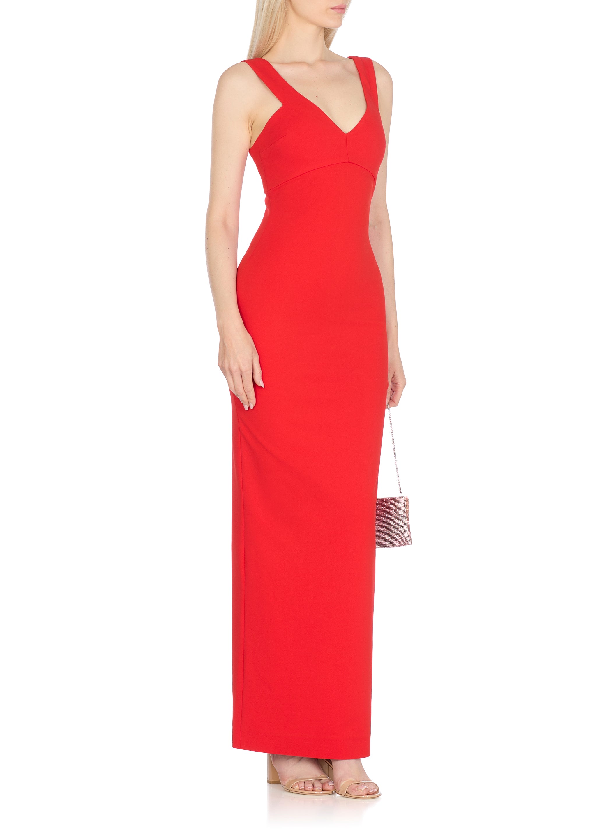 Solace London Dresses Red Polyester Elastane