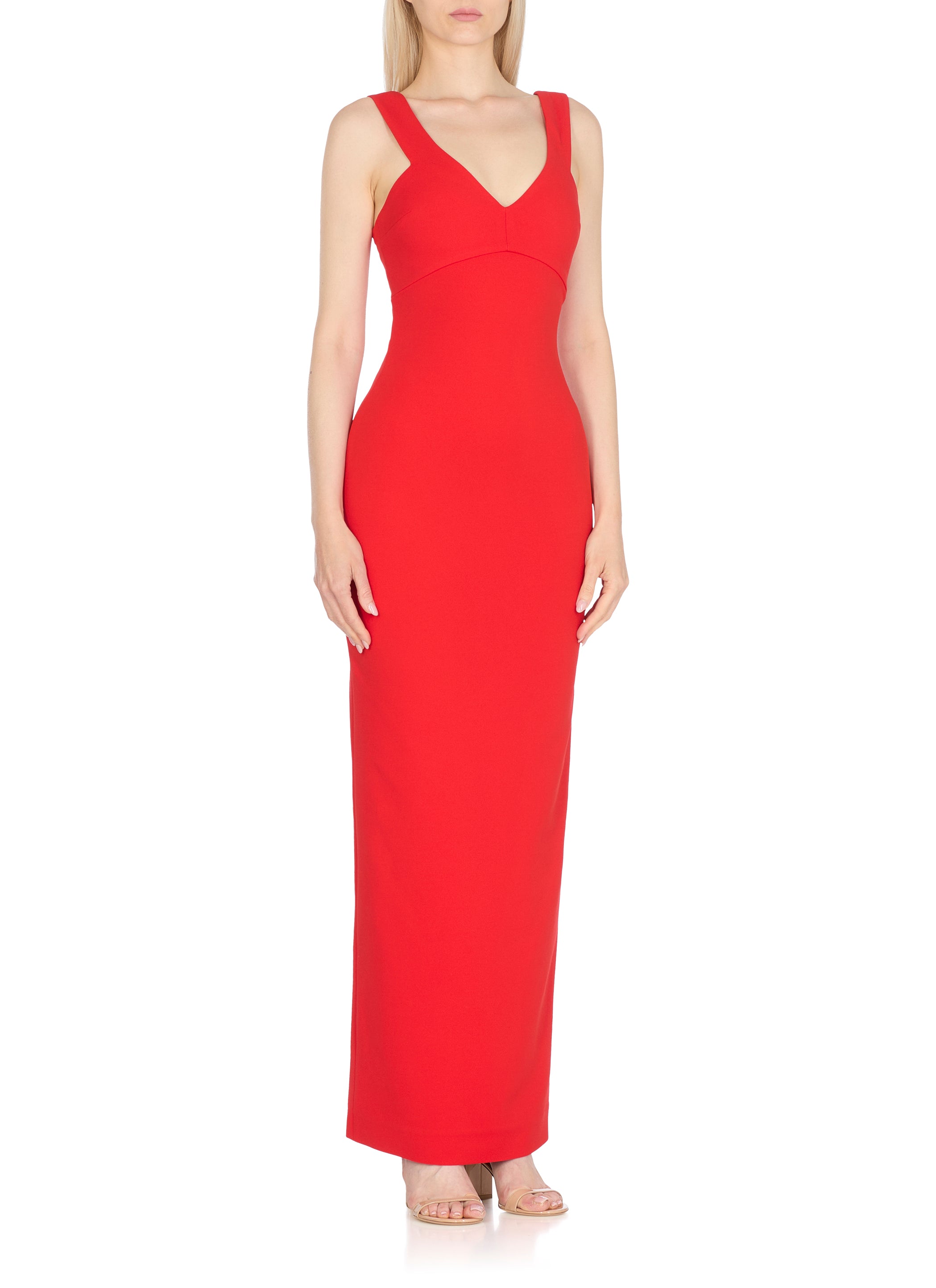 Solace London Dresses Red Polyester Elastane