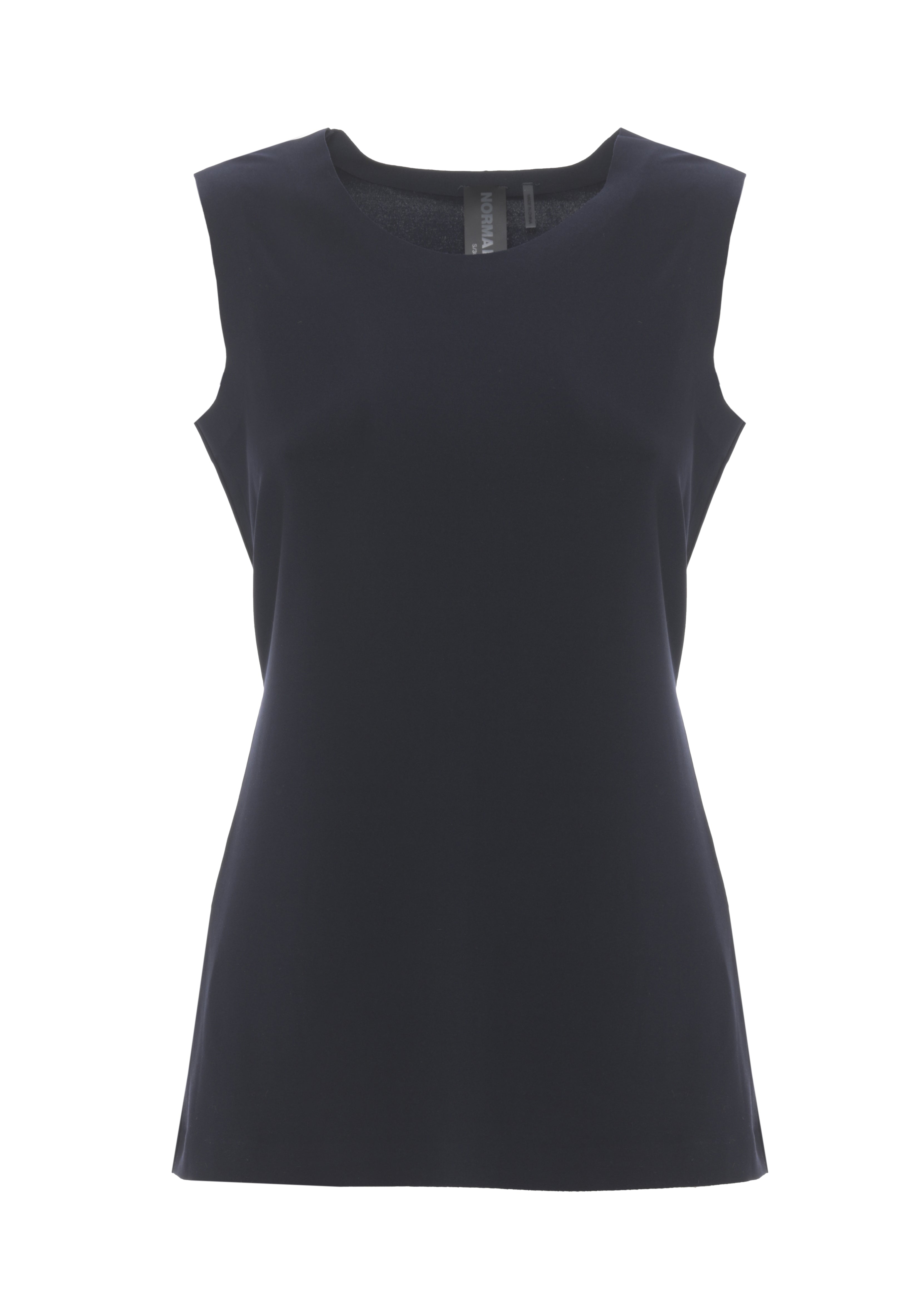 Norma Kamali Top Blue Polyester Elastane