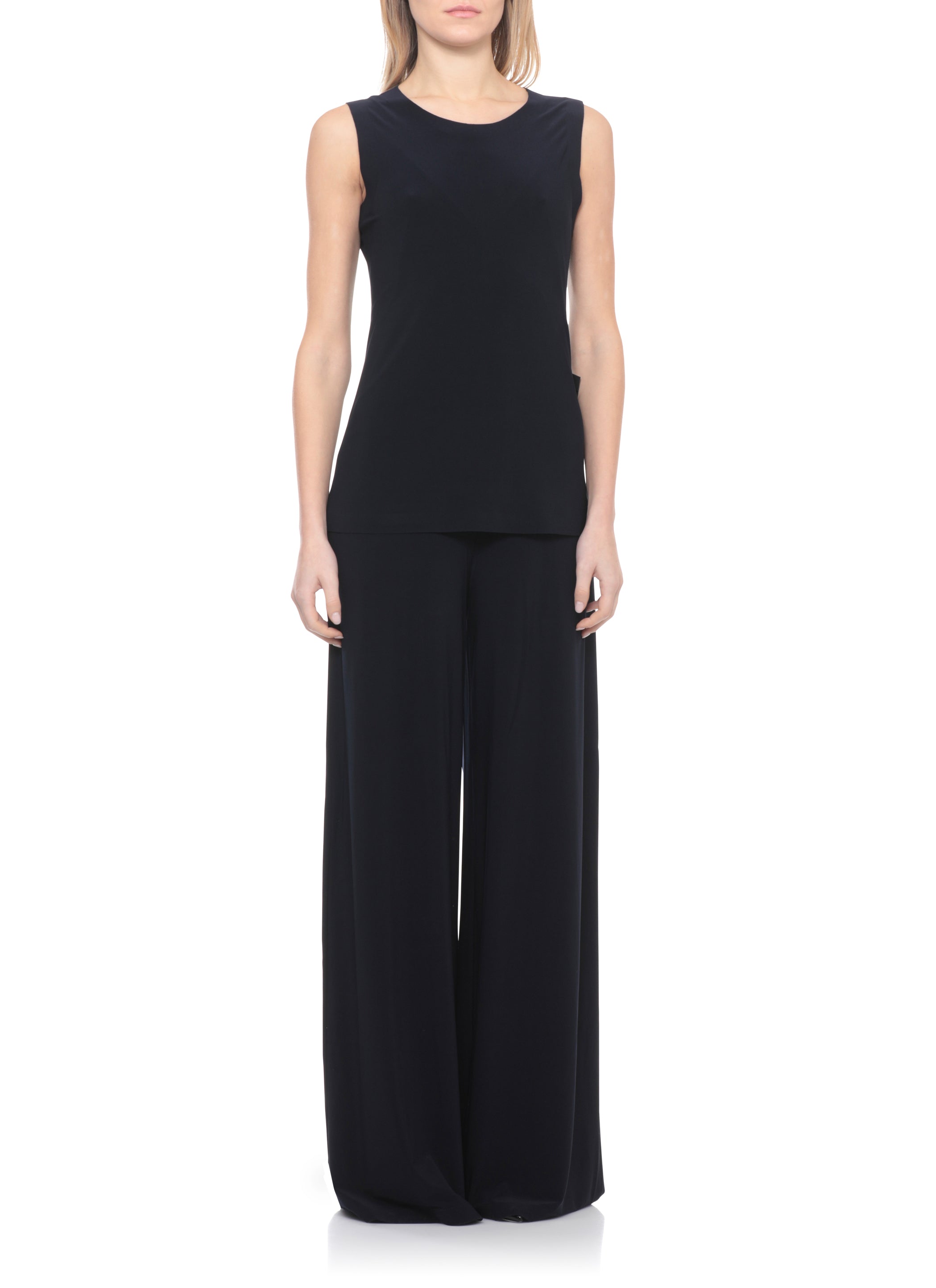 Norma Kamali Top Blue Polyester Elastane