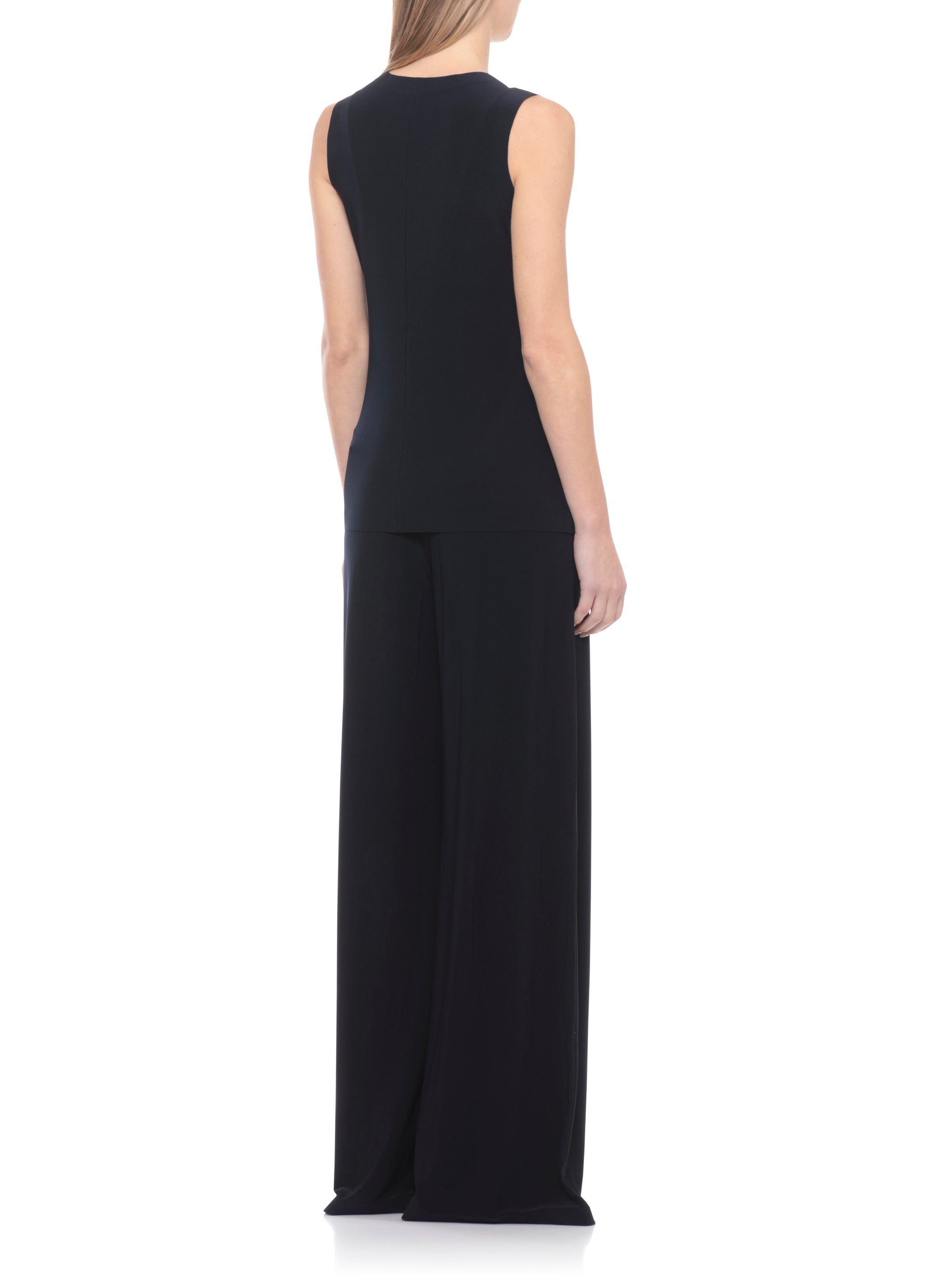 Norma Kamali Top Blue Polyester Elastane
