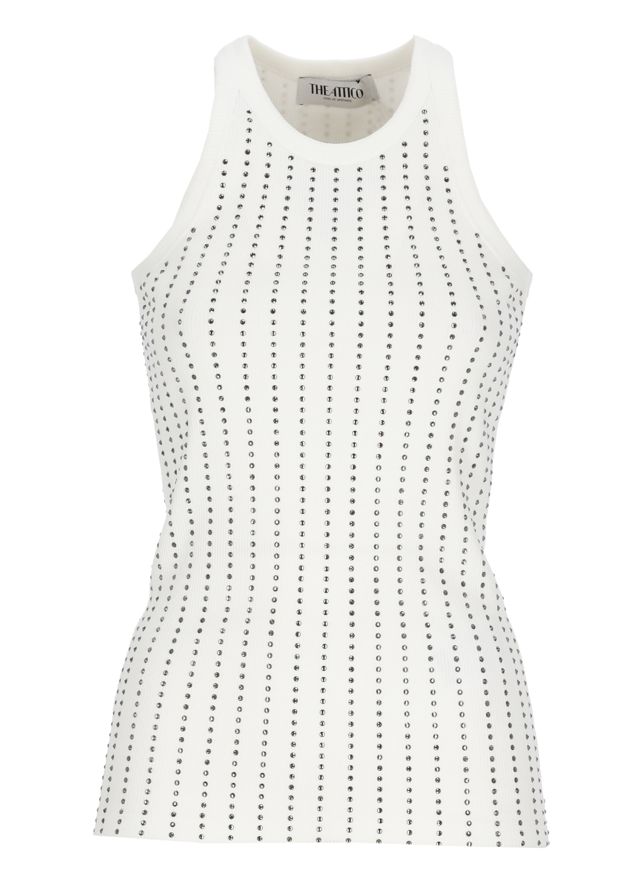 The Attico Top White Cotton Elastane