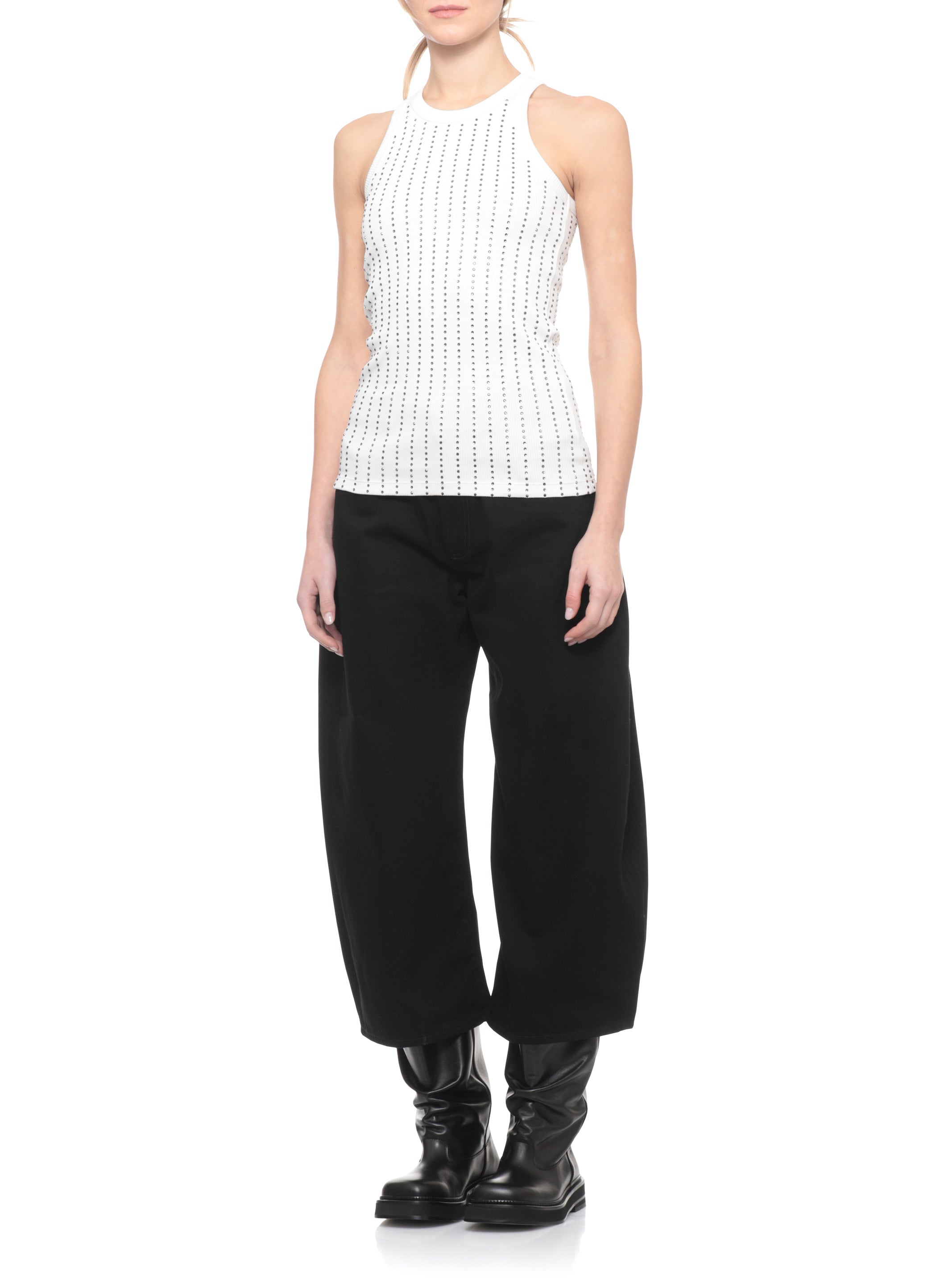 The Attico Top White Cotton Elastane