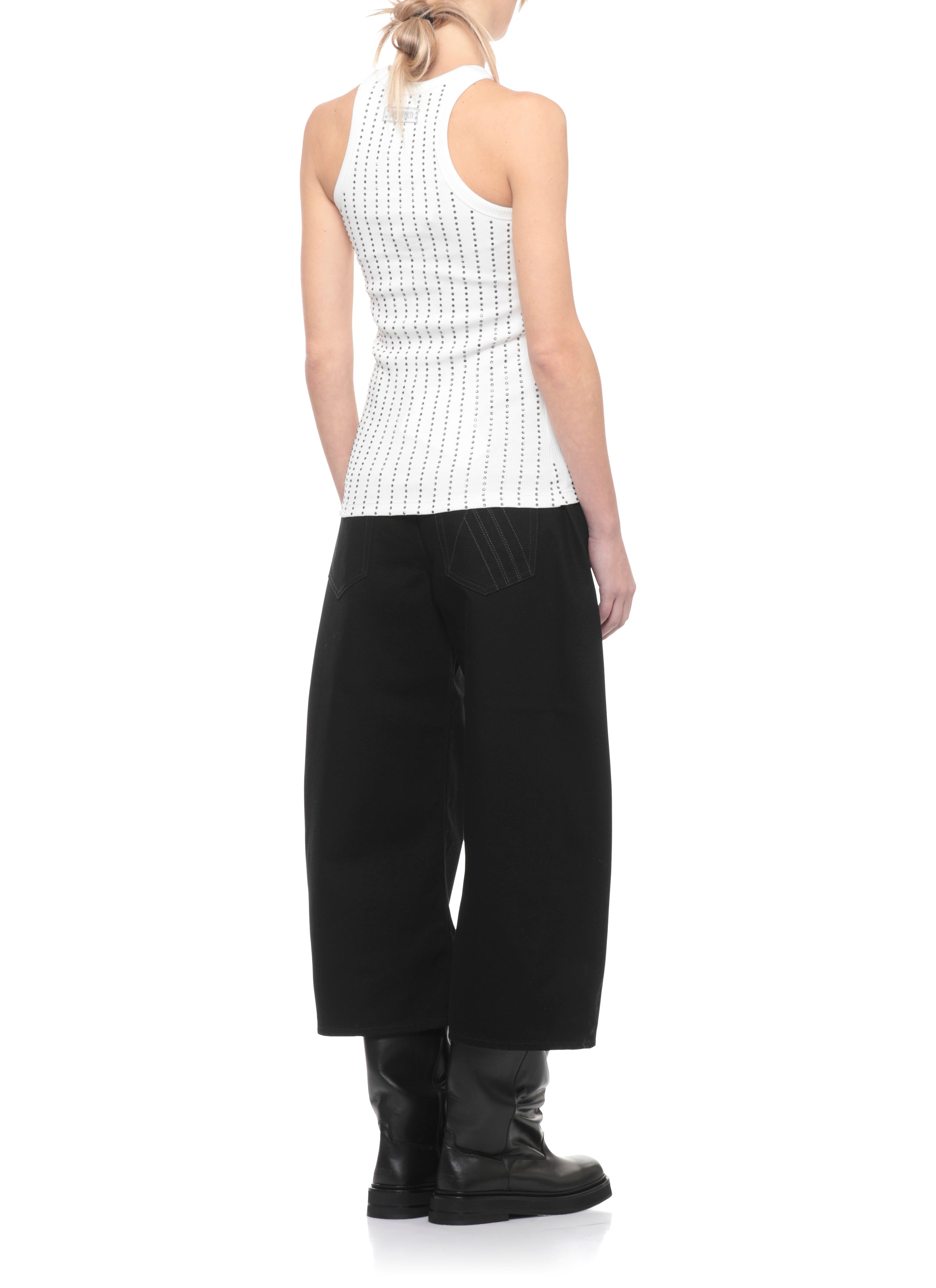 The Attico Top White Cotton Elastane