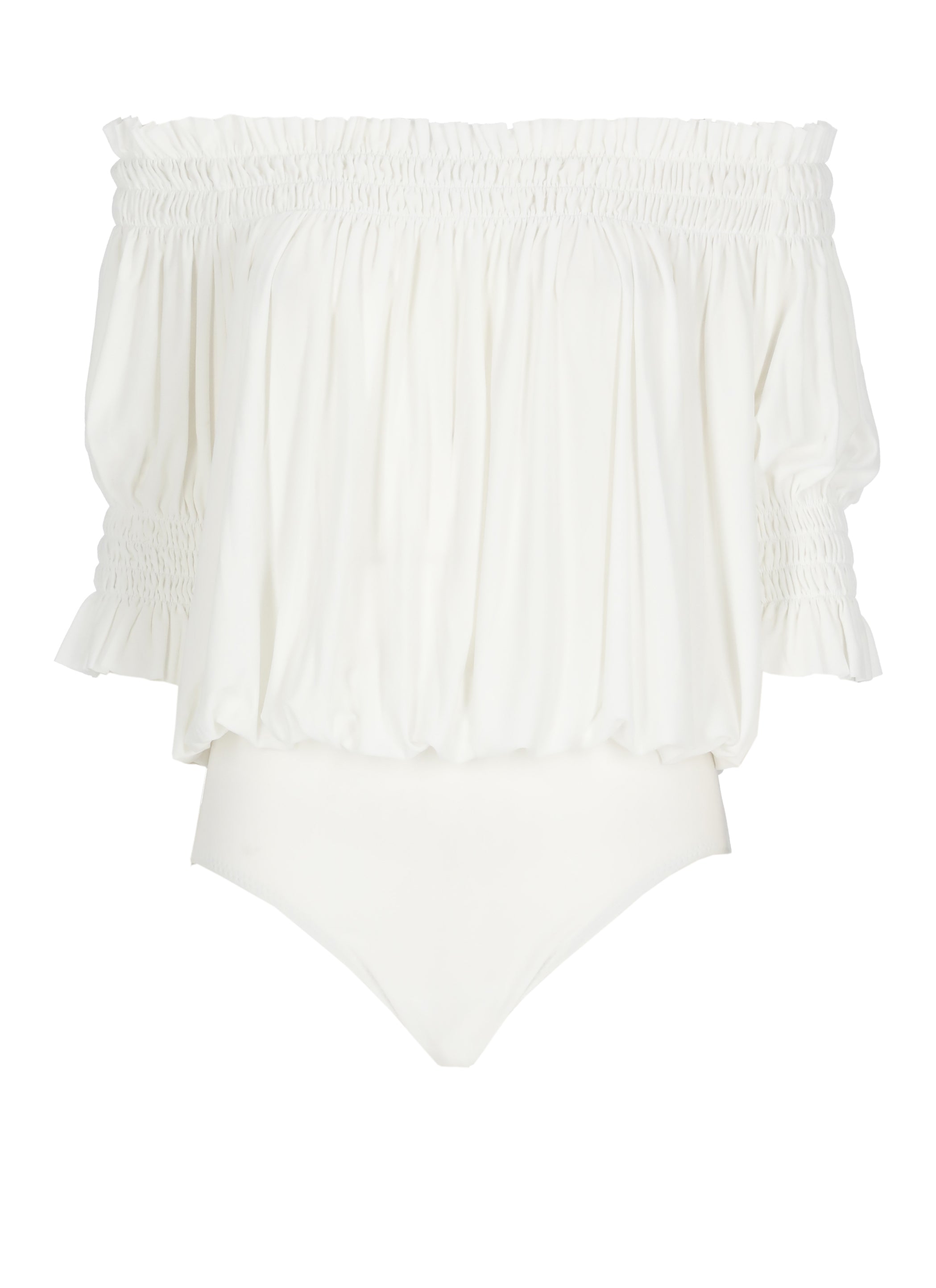 Norma Kamali Top White Polyester Elastane